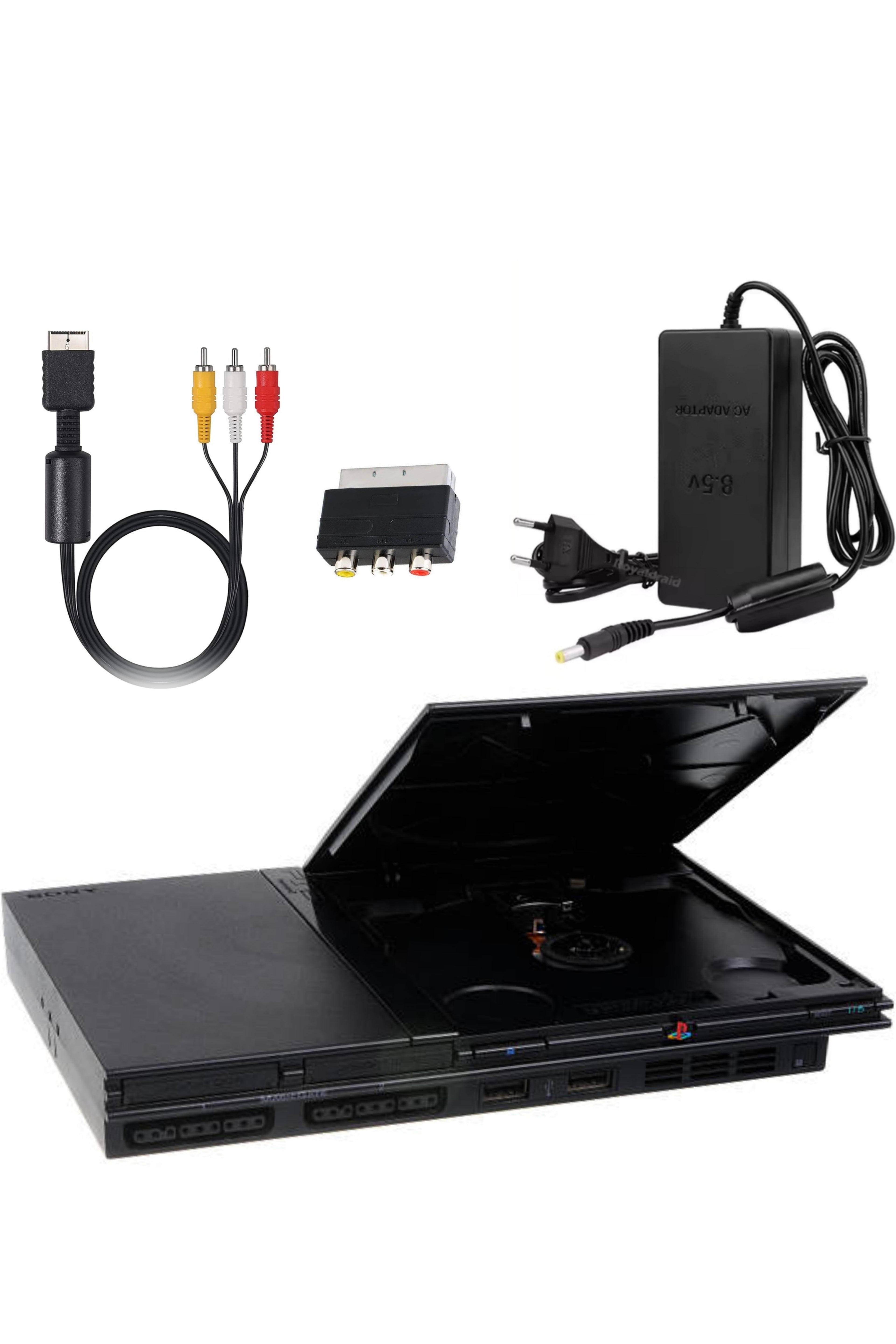 Console PlayStation 2 (PS2) SLIM Noire MAT (V.1)