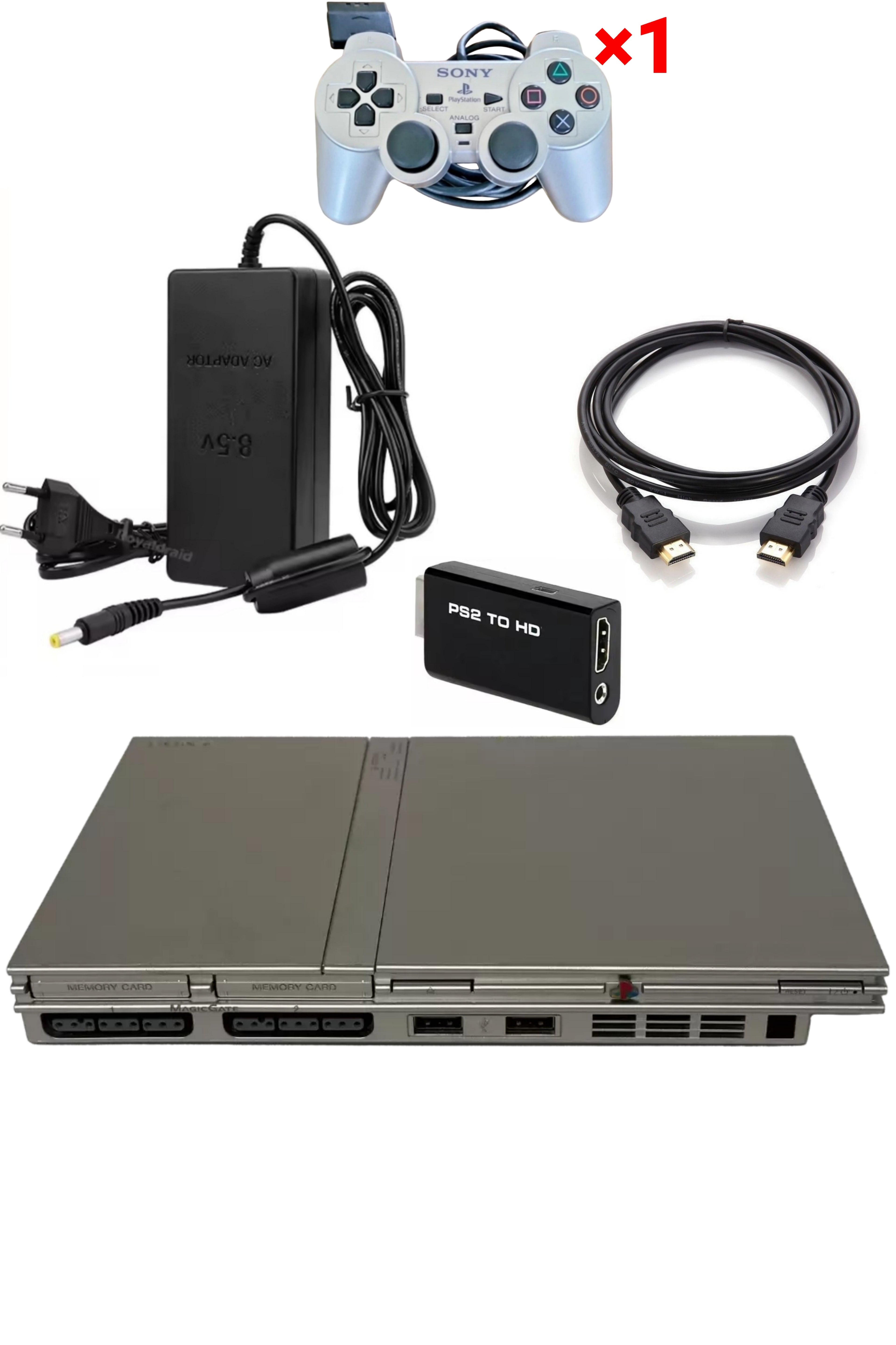 Console PlayStation 2 (PS2) SLIM Grise (Silver)