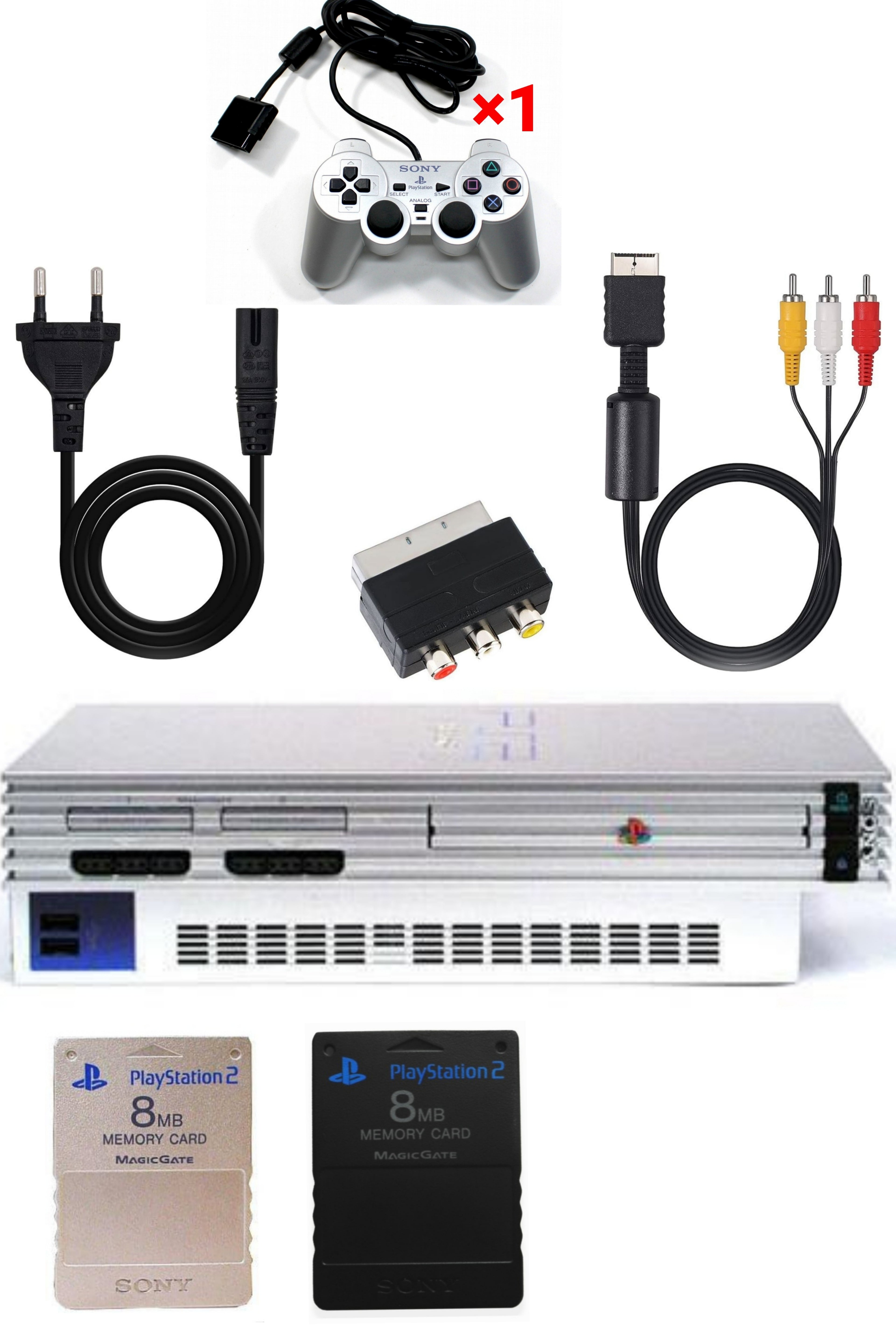 Console PlayStation 2 (PS2) FAT Grise (Silver)