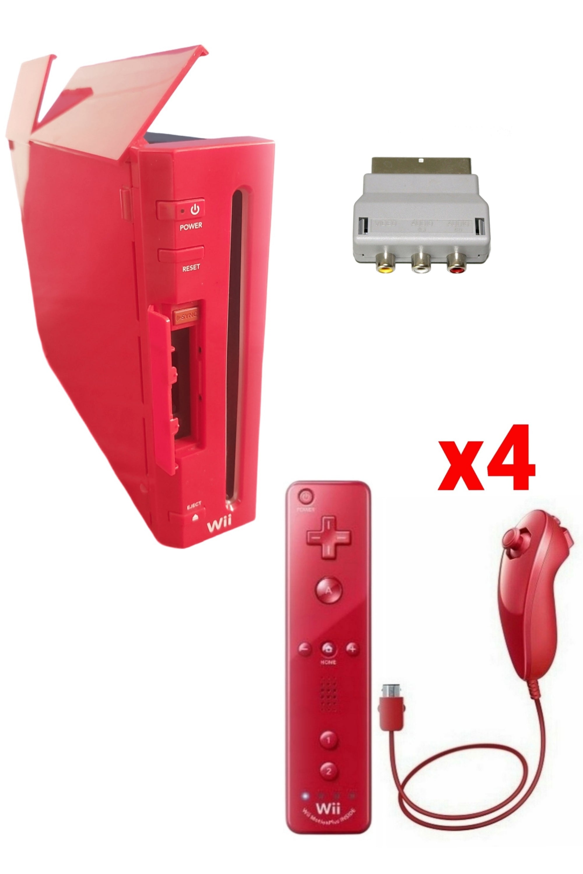 Console Nintendo WII ROUGE (Rétro-compatible Gamecube)