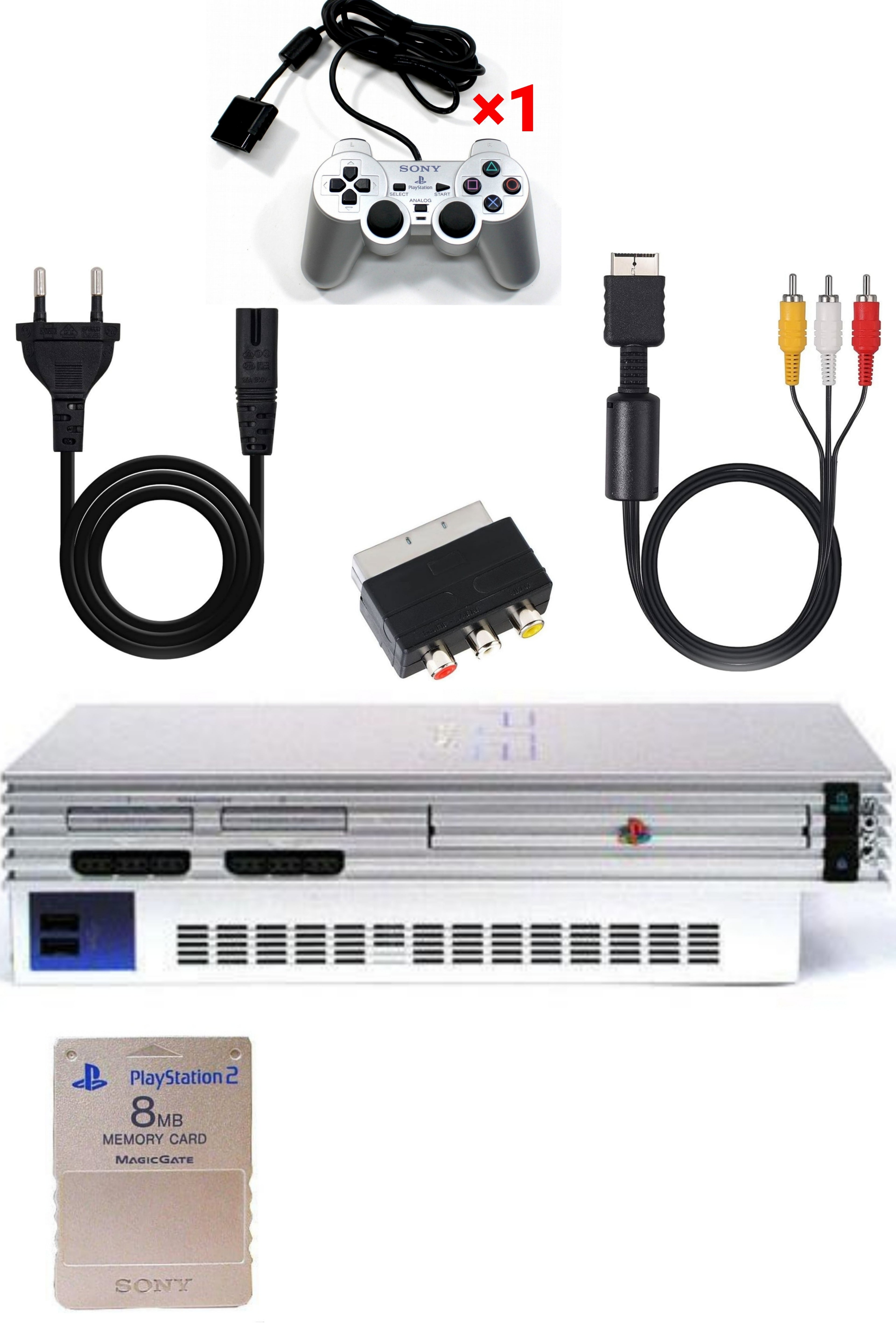 Console PlayStation 2 (PS2) FAT Grise (Silver)