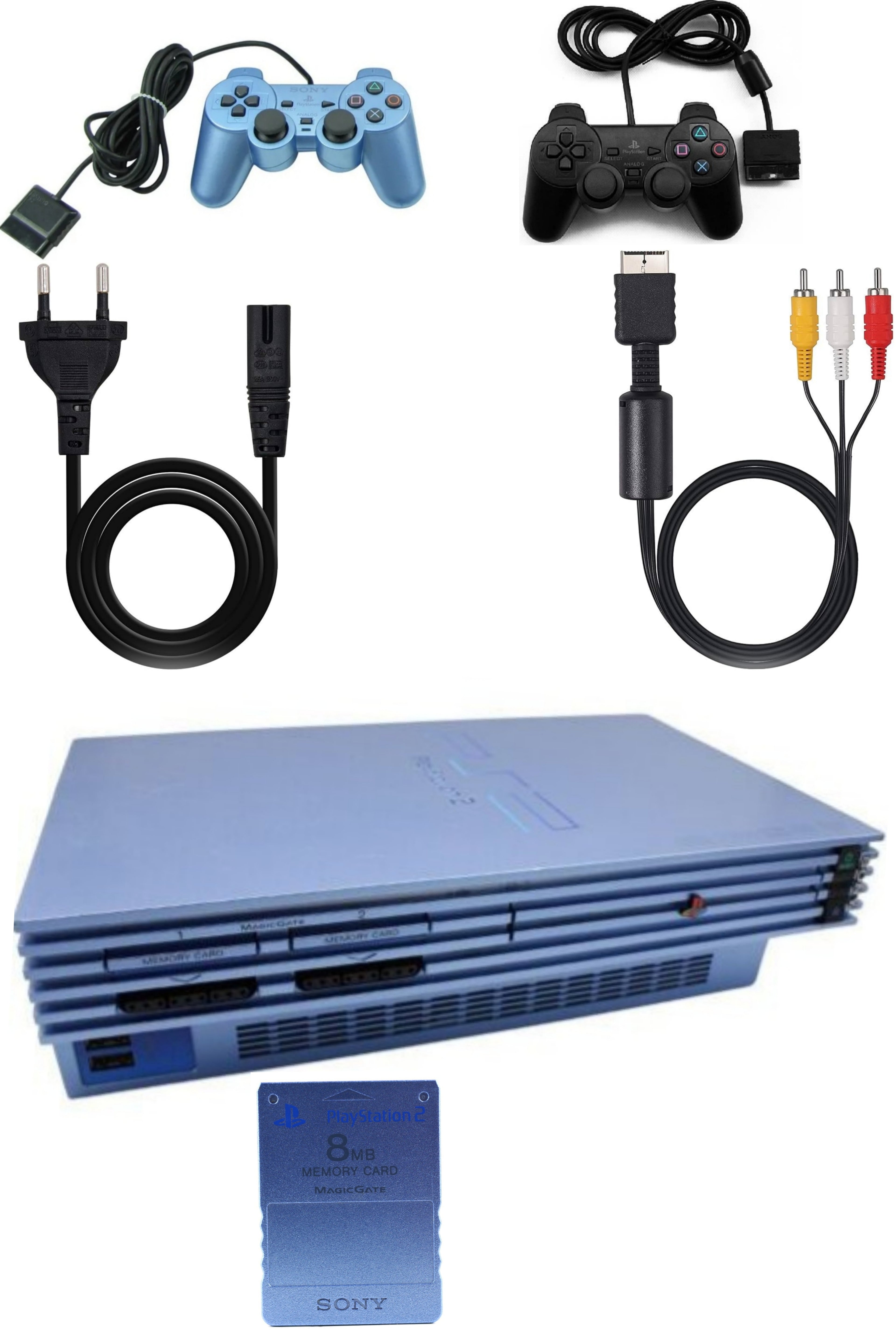 Console PlayStation 2 (PS2) FAT AQUA BLUE