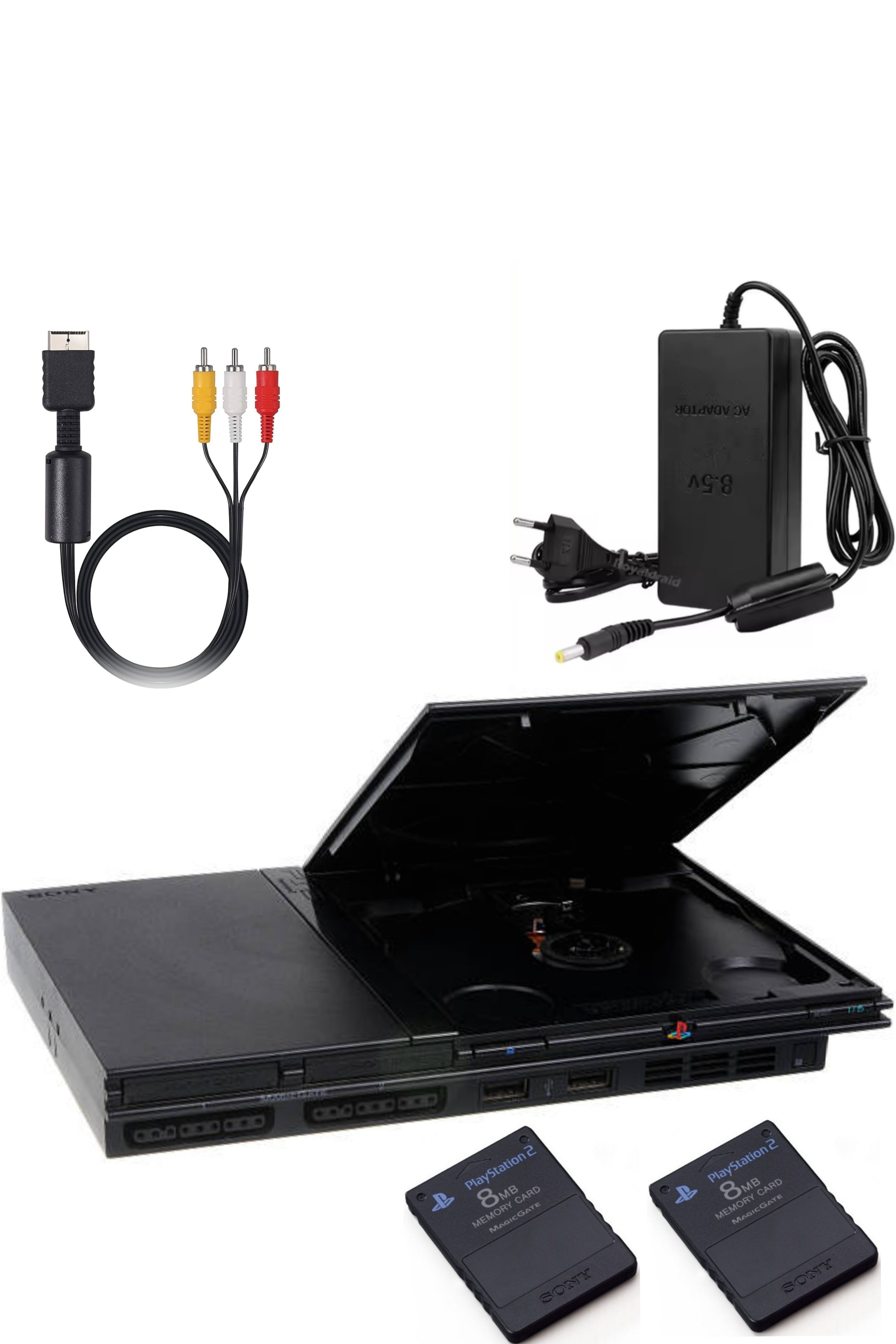 Console PlayStation 2 (PS2) SLIM Noire MAT (V.1)