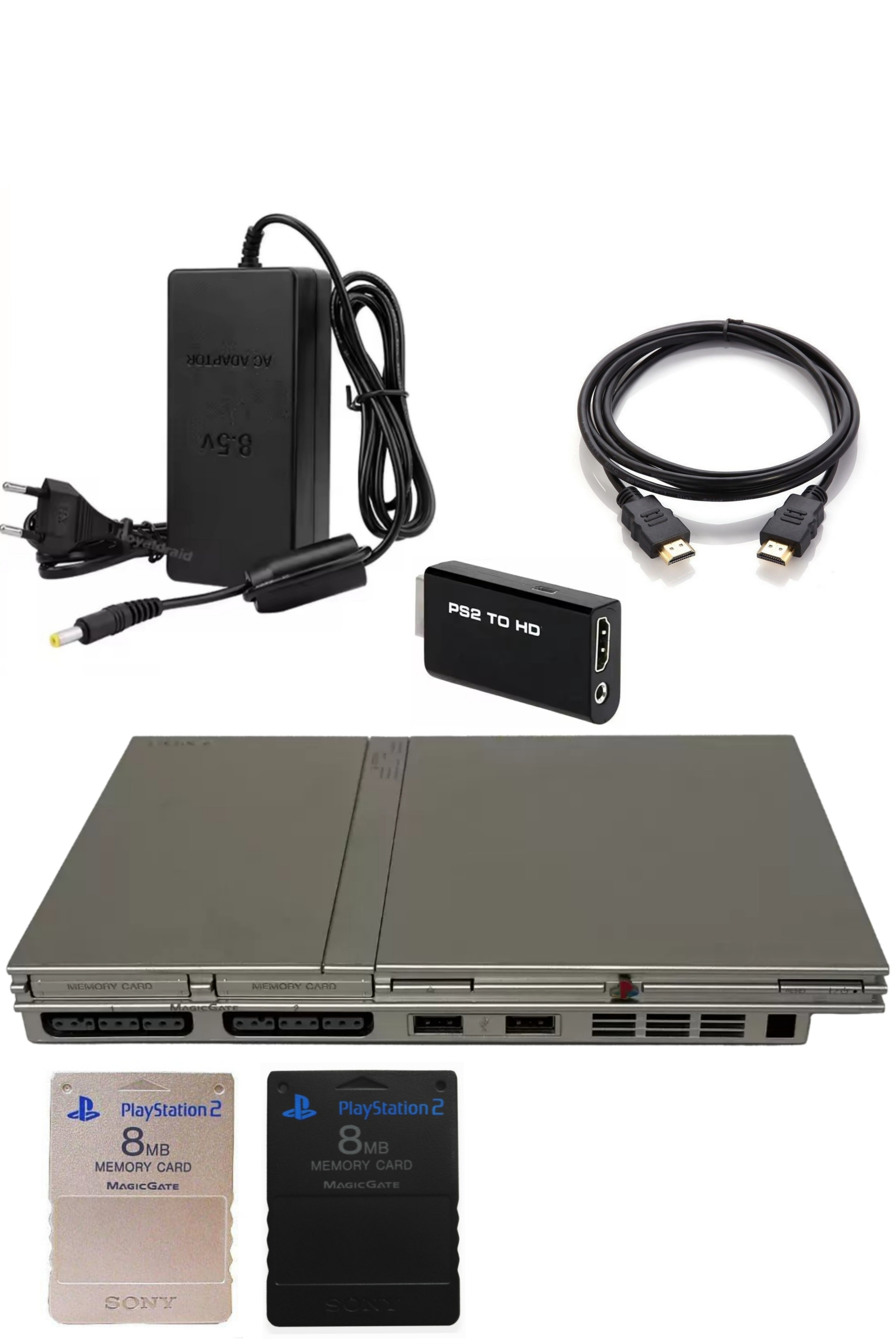 Console PlayStation 2 (PS2) SLIM Grise (Silver)
