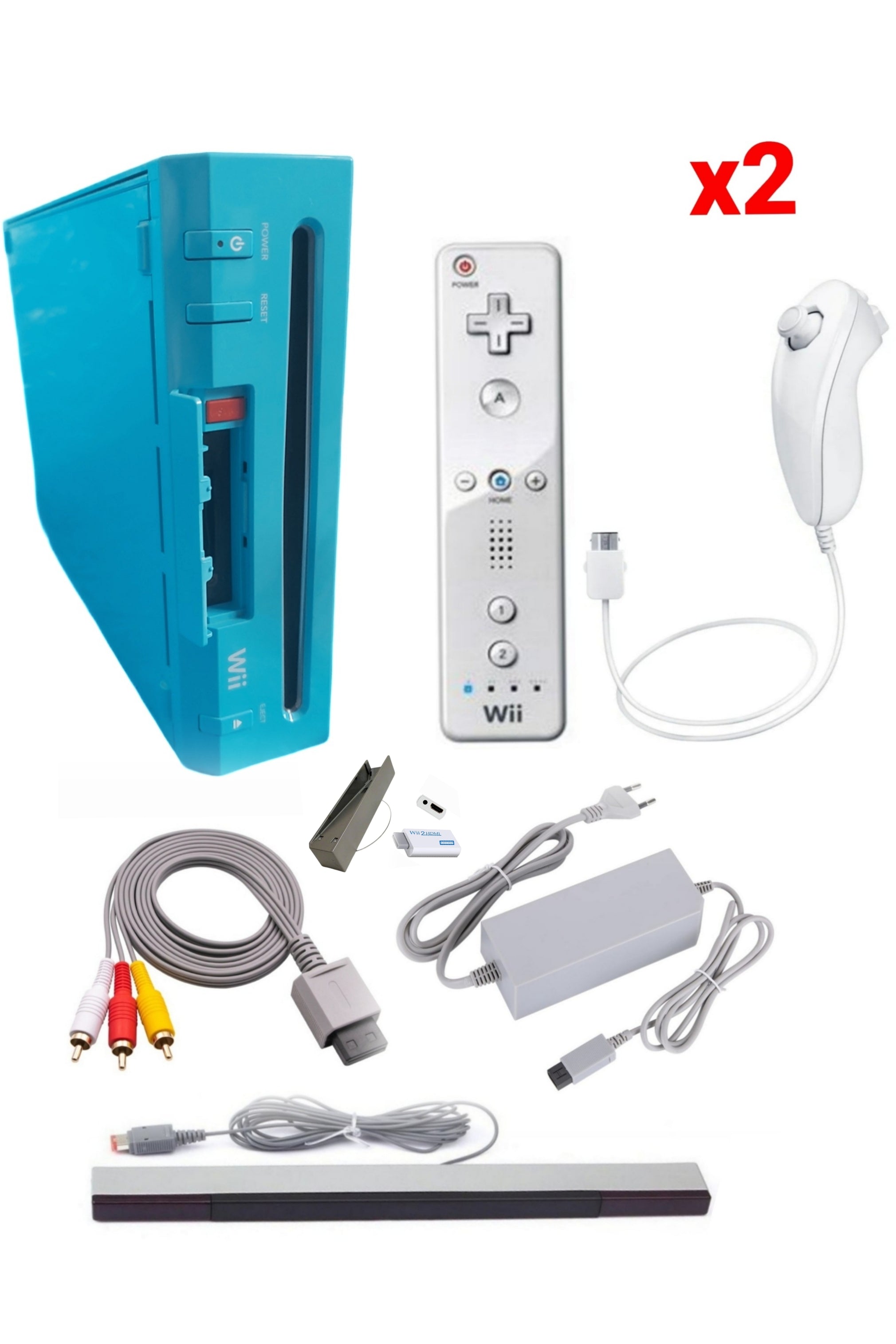 Console Nintendo WII BLEUE (Non Rétro-compatible Gamecube)