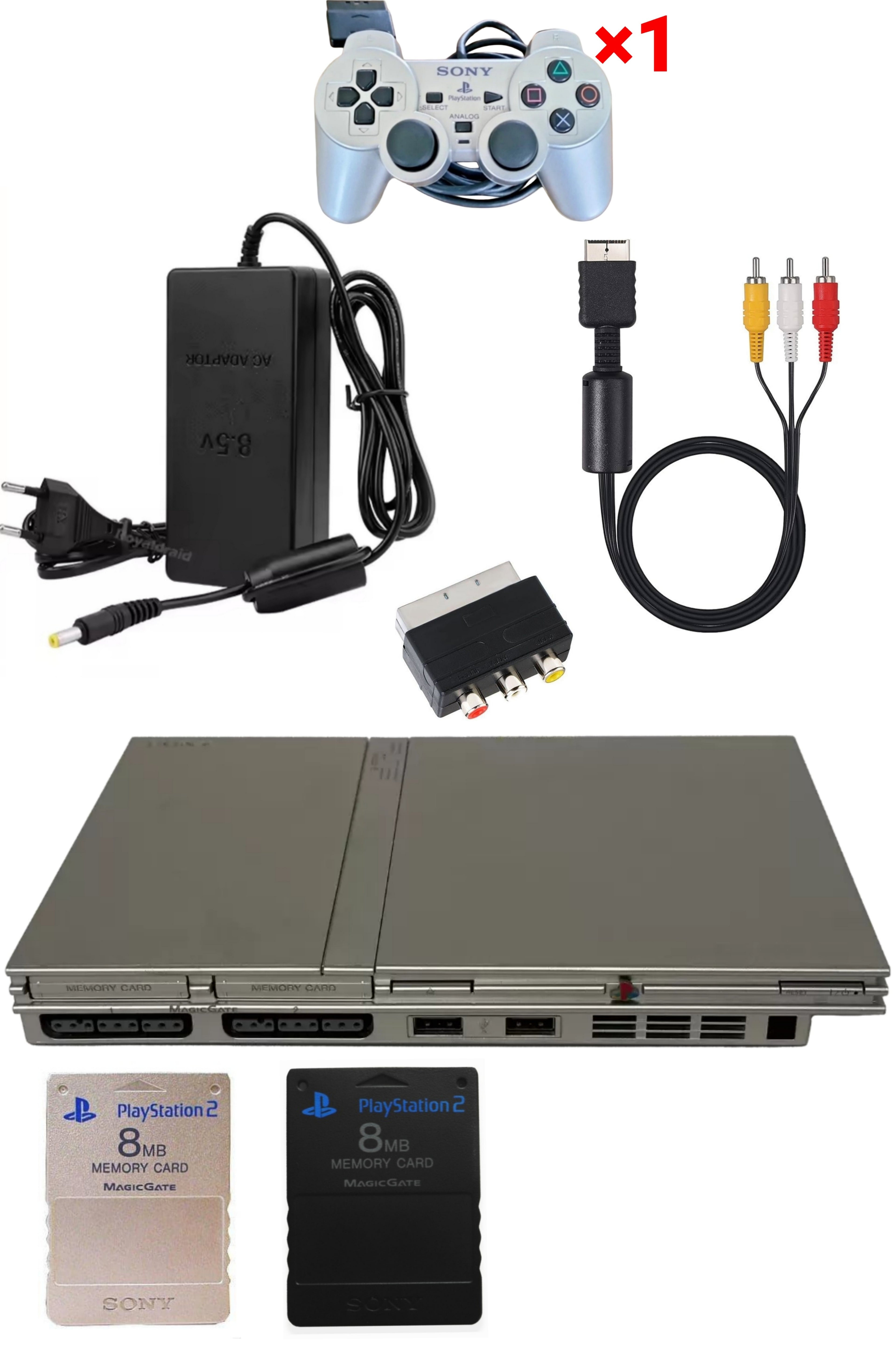 Console PlayStation 2 (PS2) SLIM Grise (Silver)