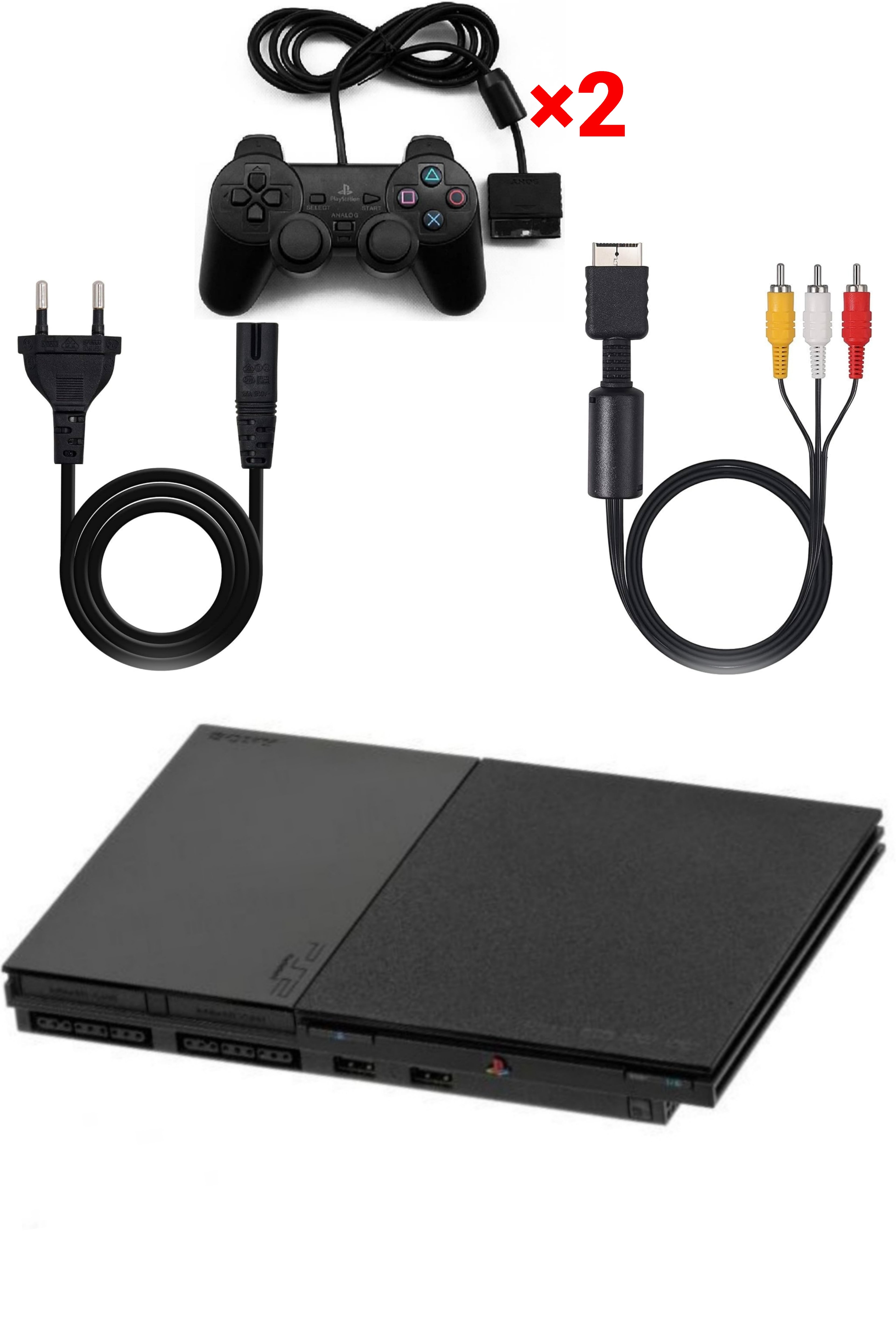 Console PlayStation 2 (PS2) SLIM Noire SATIN (V.2•90000)