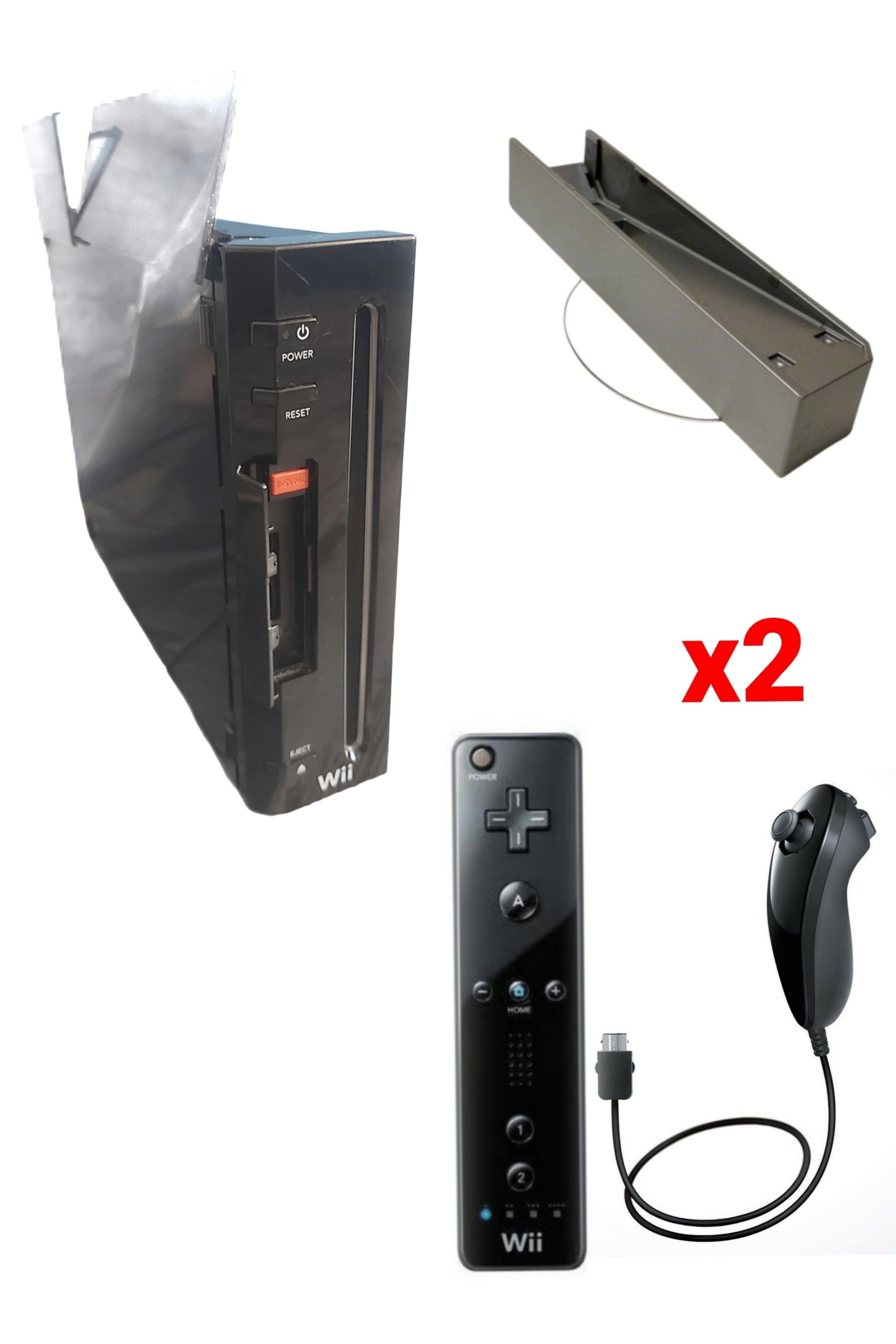 Console Nintendo WII NOIRE (Version rétro-compatible Gamecube)