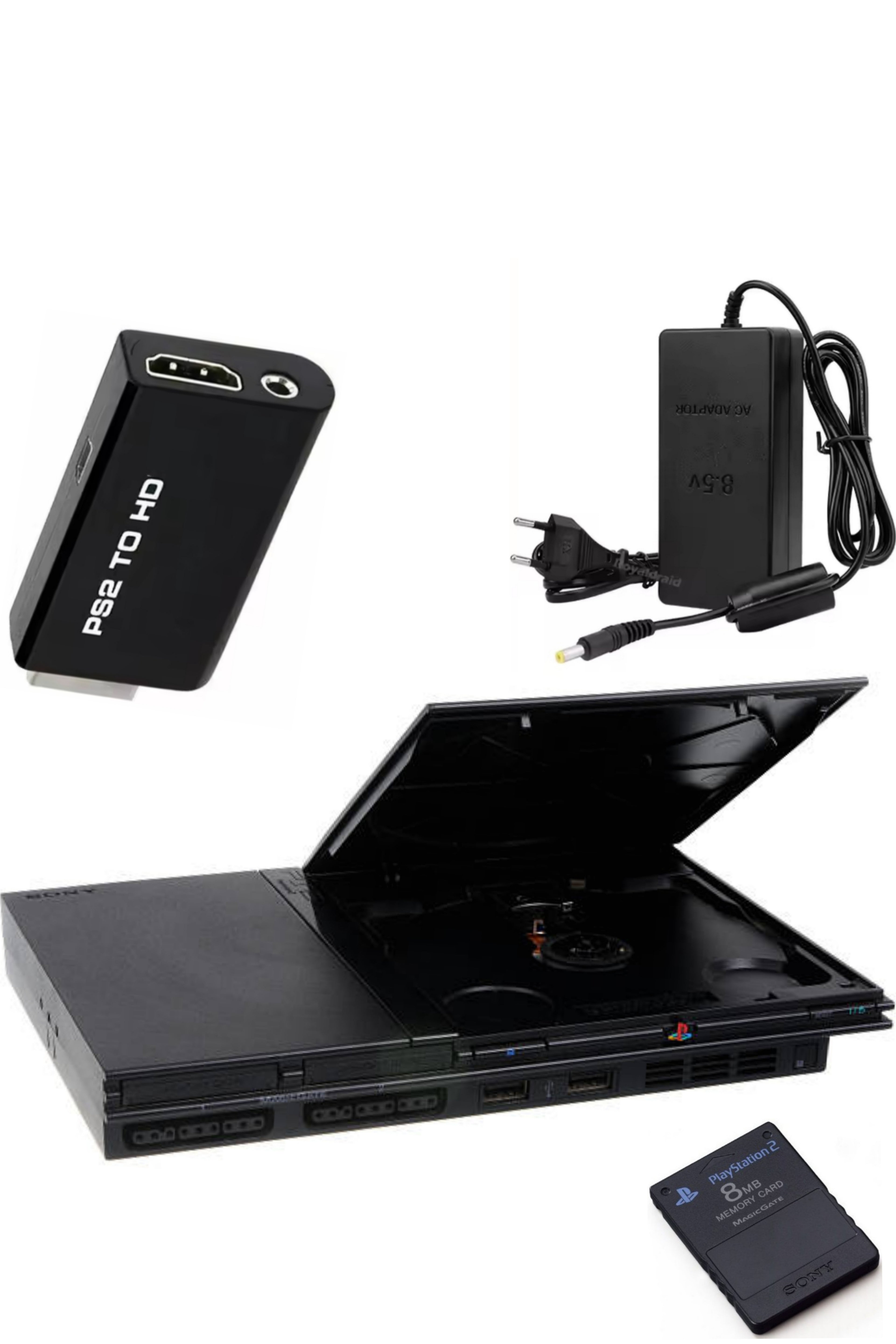 Console PlayStation 2 (PS2) SLIM Noire MAT (V.1)