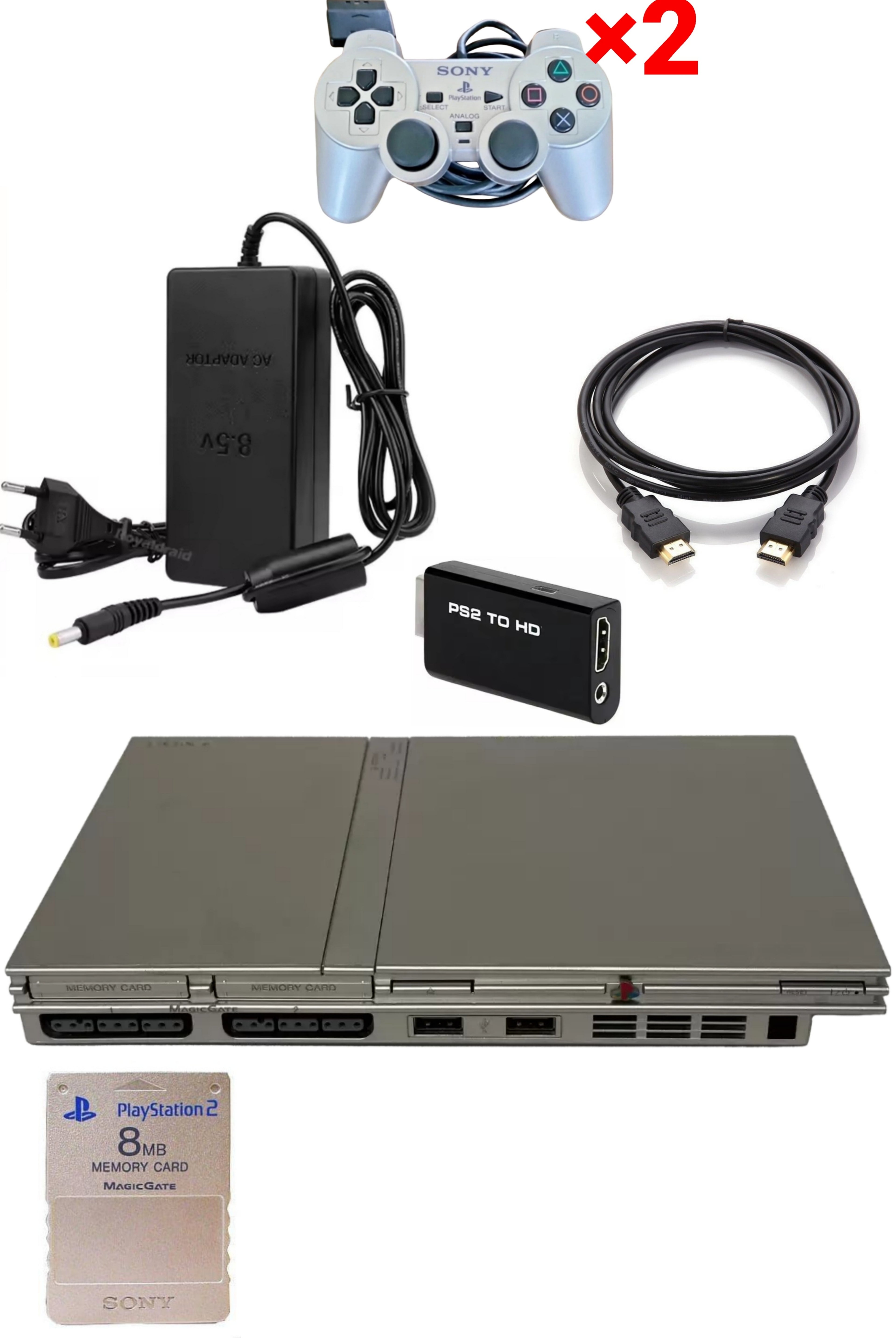 Console PlayStation 2 (PS2) SLIM Grise (Silver)
