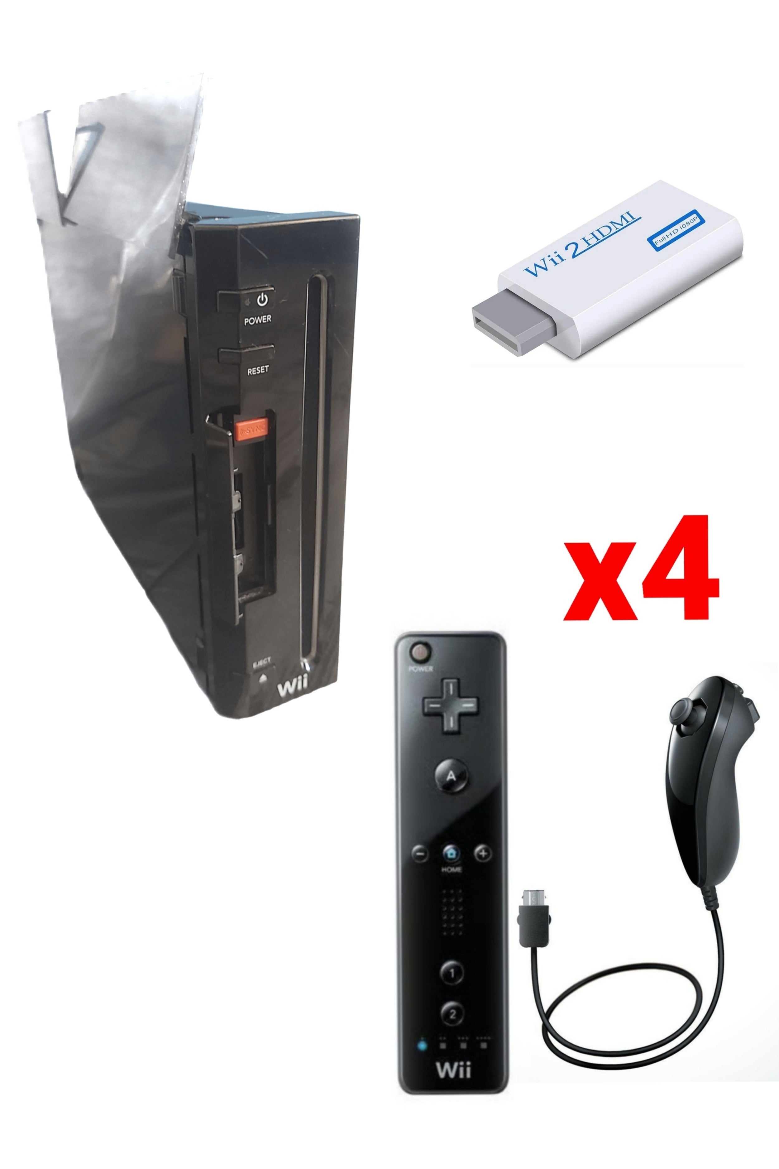 Console Nintendo WII NOIRE (Version rétro-compatible Gamecube)