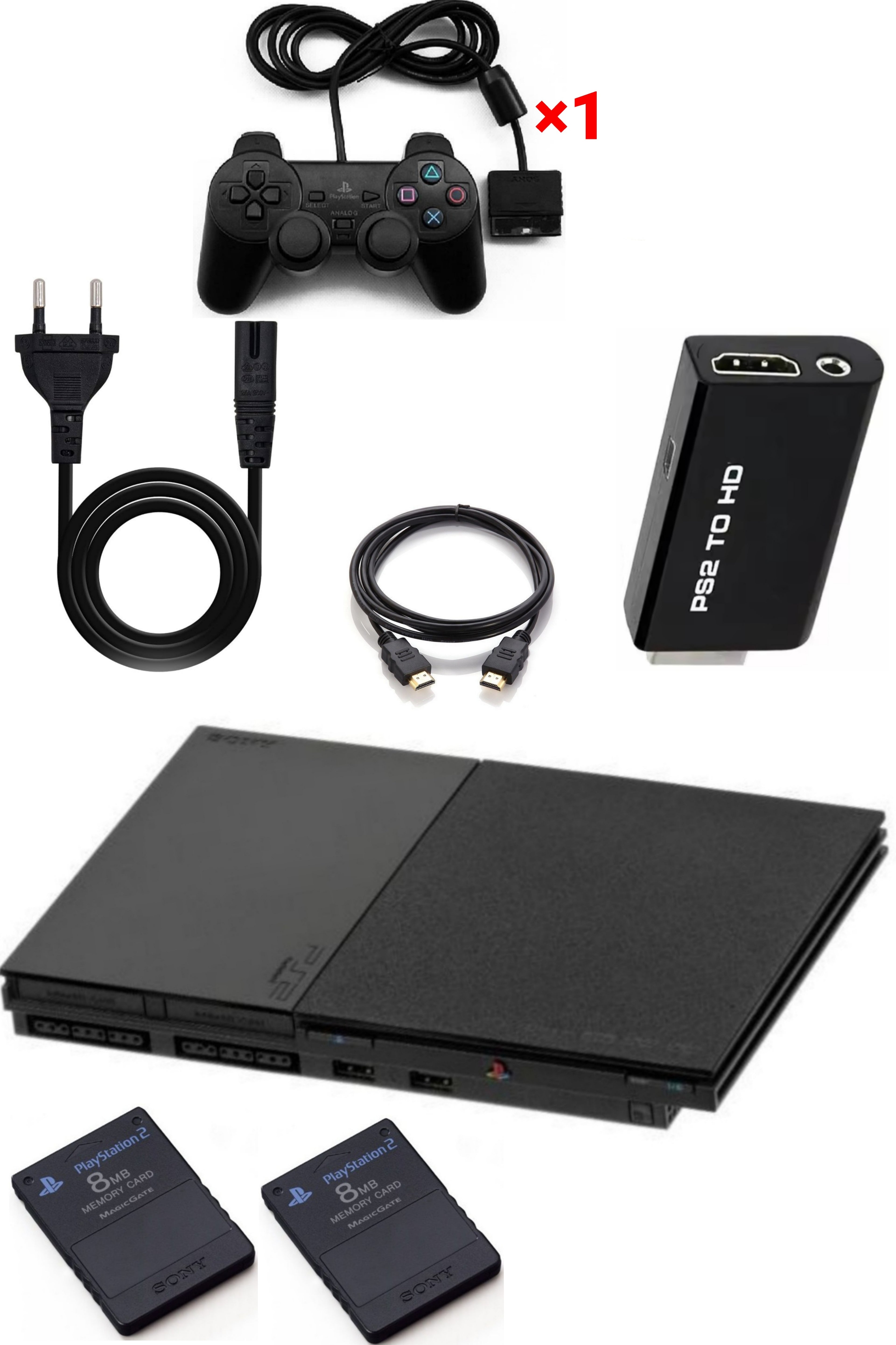 Console PlayStation 2 (PS2) SLIM Noire SATIN (V.2•90000)