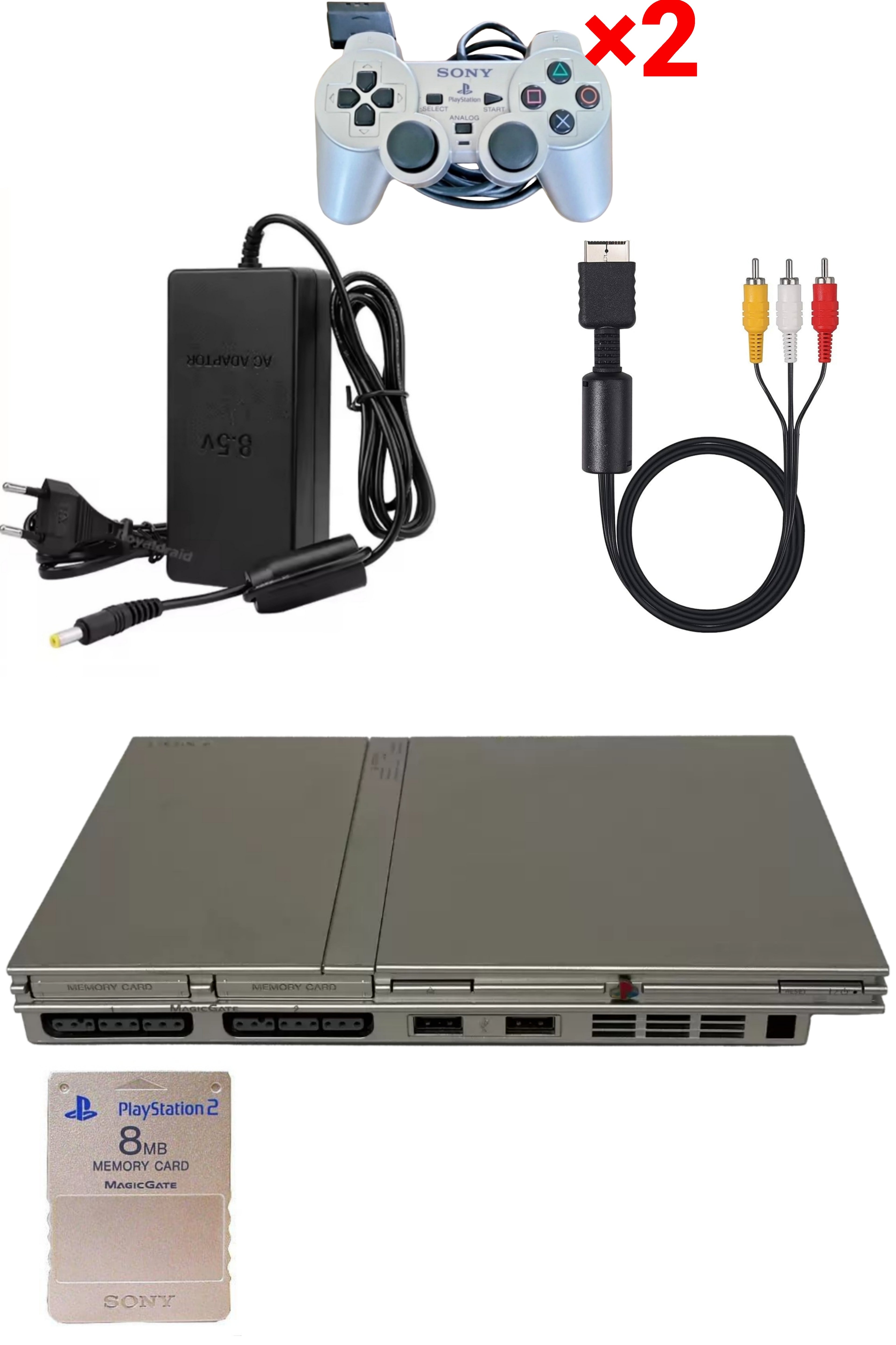 Console PlayStation 2 (PS2) SLIM Grise (Silver)