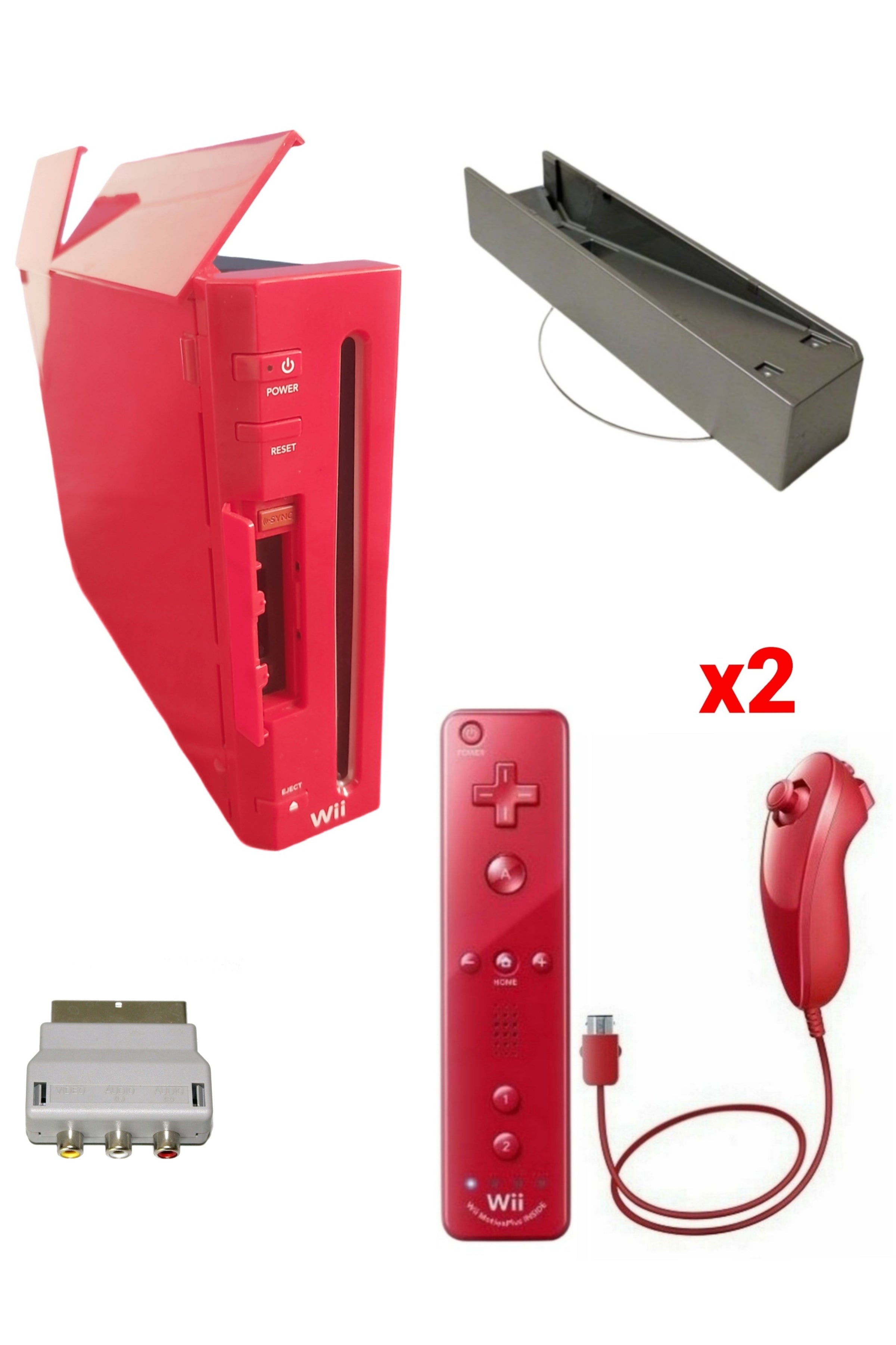 Console Nintendo WII ROUGE (Rétro-compatible Gamecube)