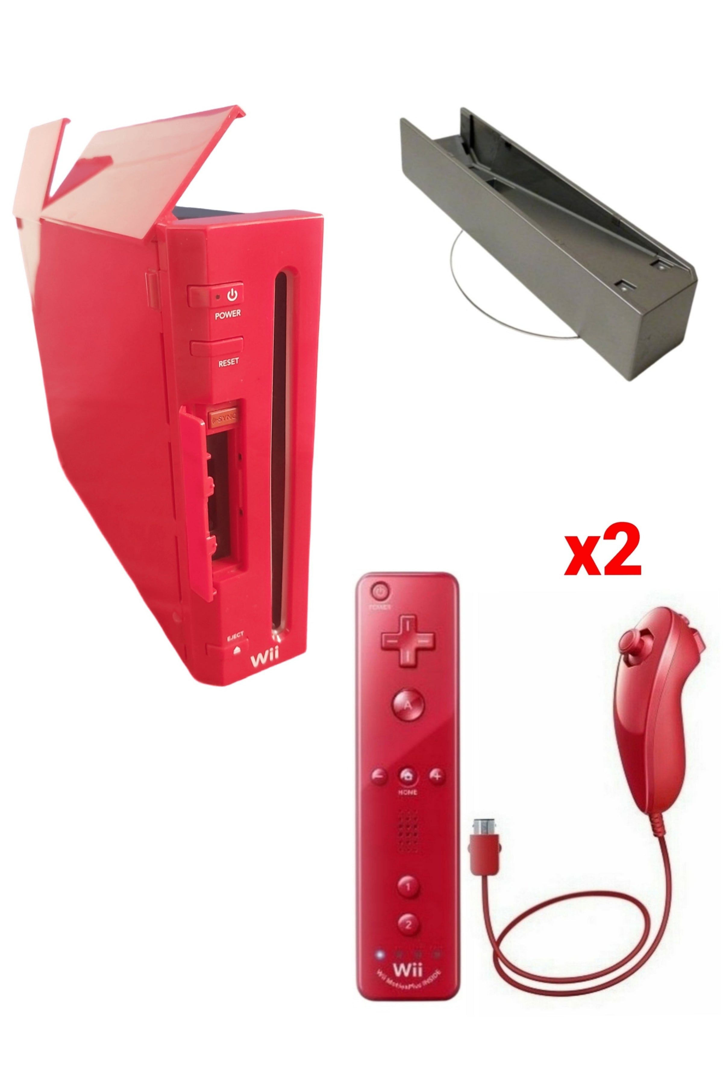 Console Nintendo WII ROUGE (Rétro-compatible Gamecube)