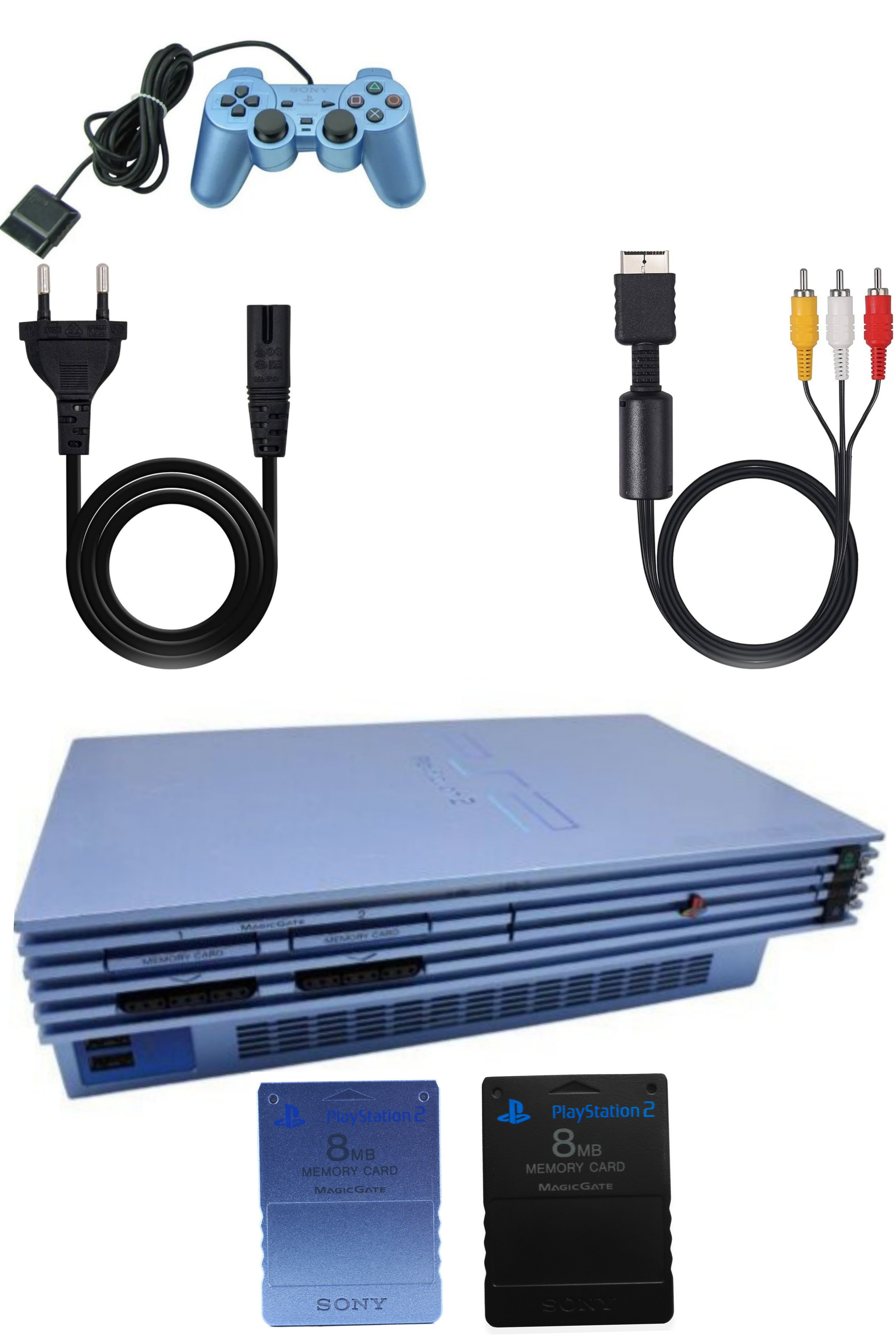 Console PlayStation 2 (PS2) FAT AQUA BLUE