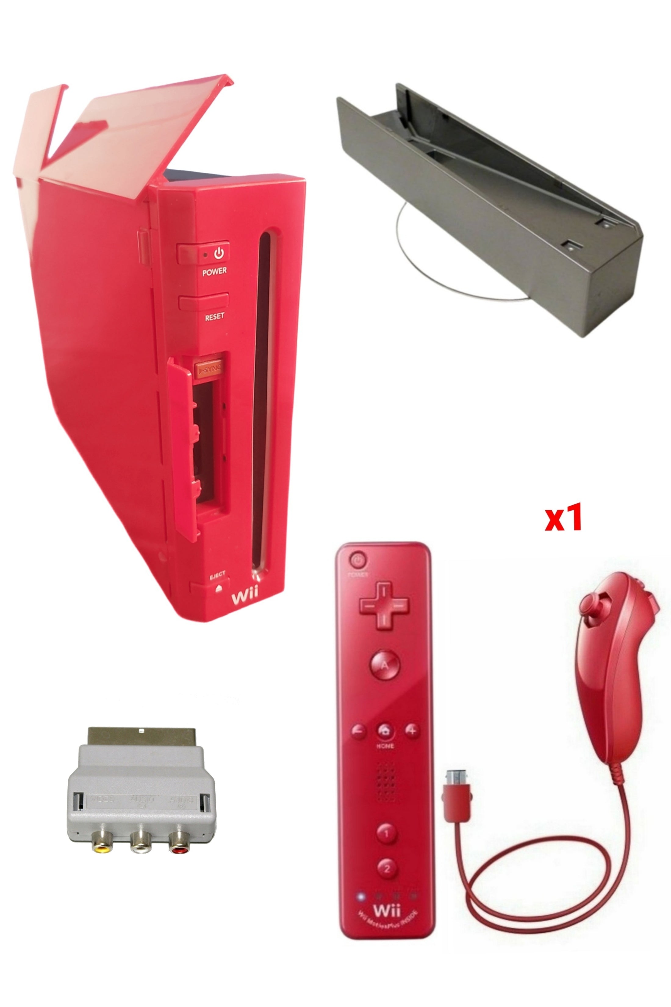 Console Nintendo WII ROUGE (Rétro-compatible Gamecube)