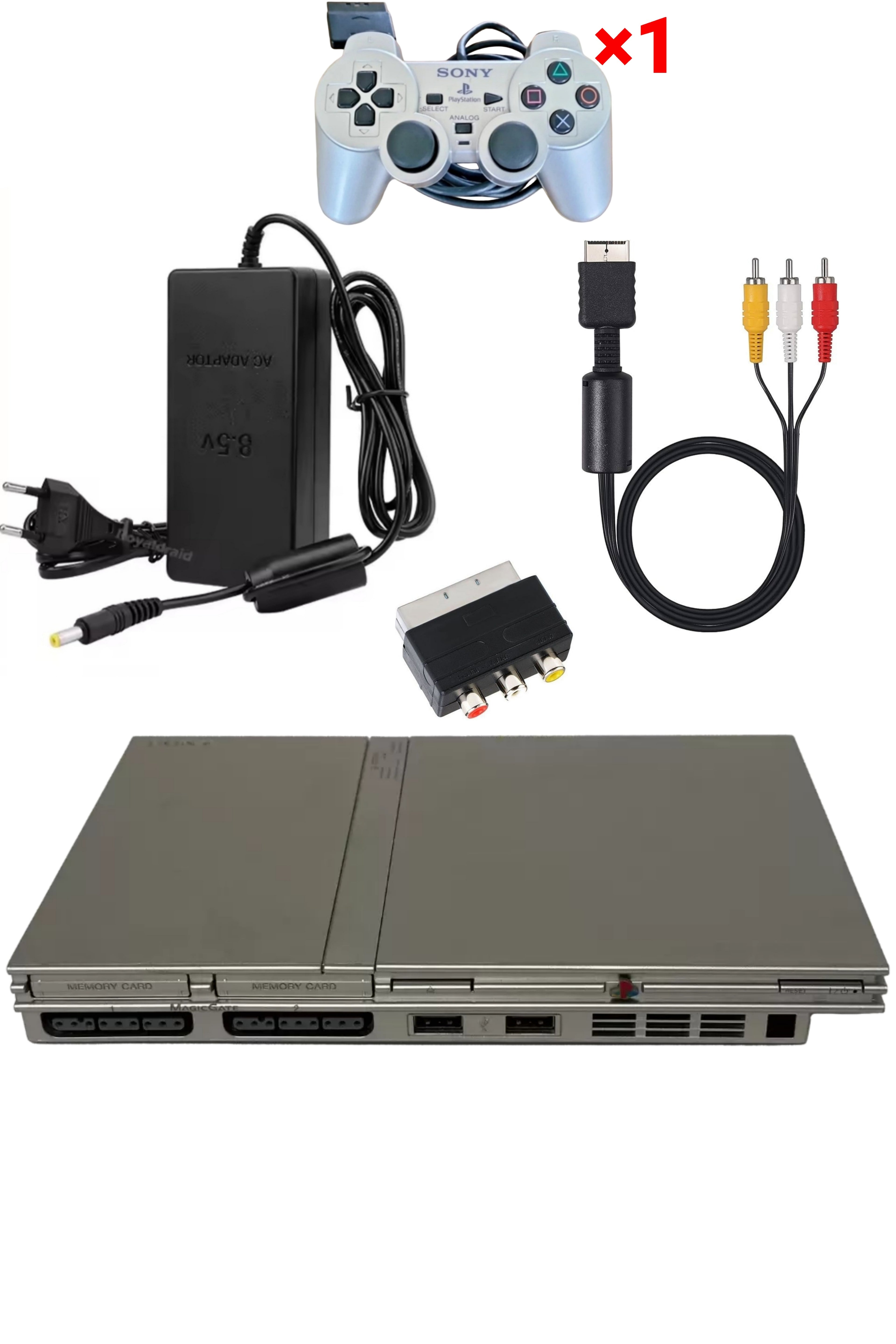 Console PlayStation 2 (PS2) SLIM Grise (Silver)
