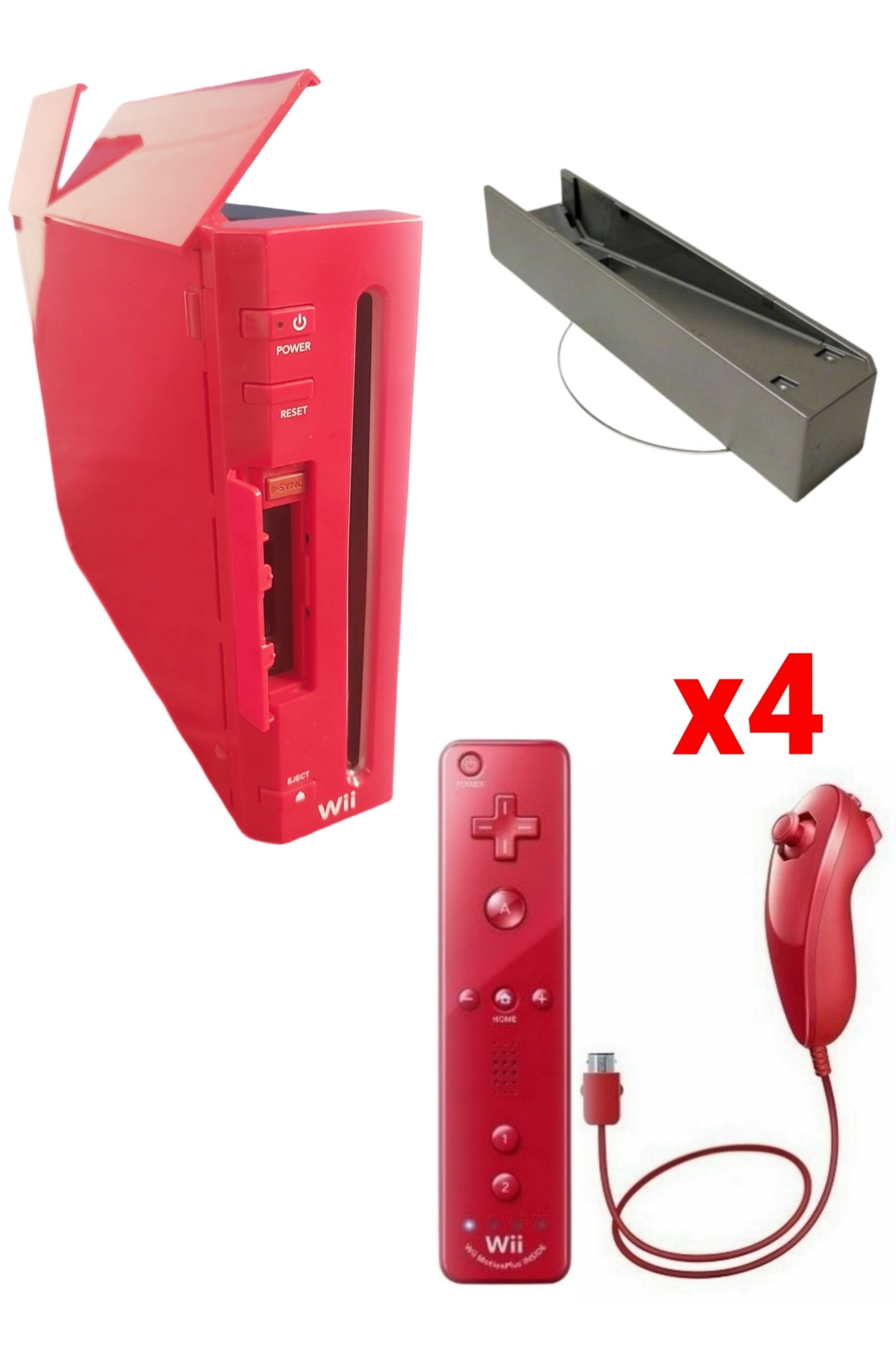 Console Nintendo WII ROUGE (Rétro-compatible Gamecube)