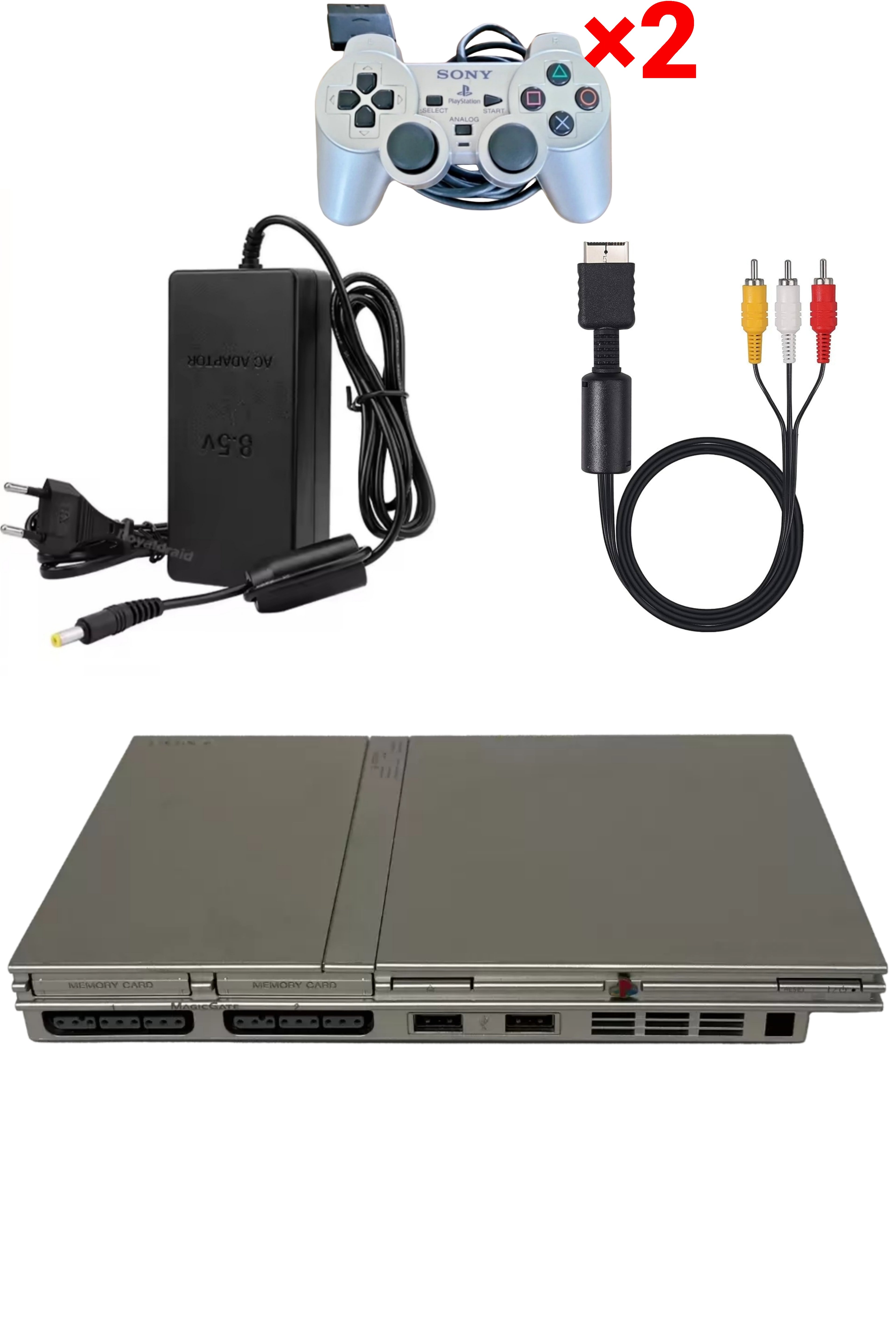 Console PlayStation 2 (PS2) SLIM Grise (Silver)