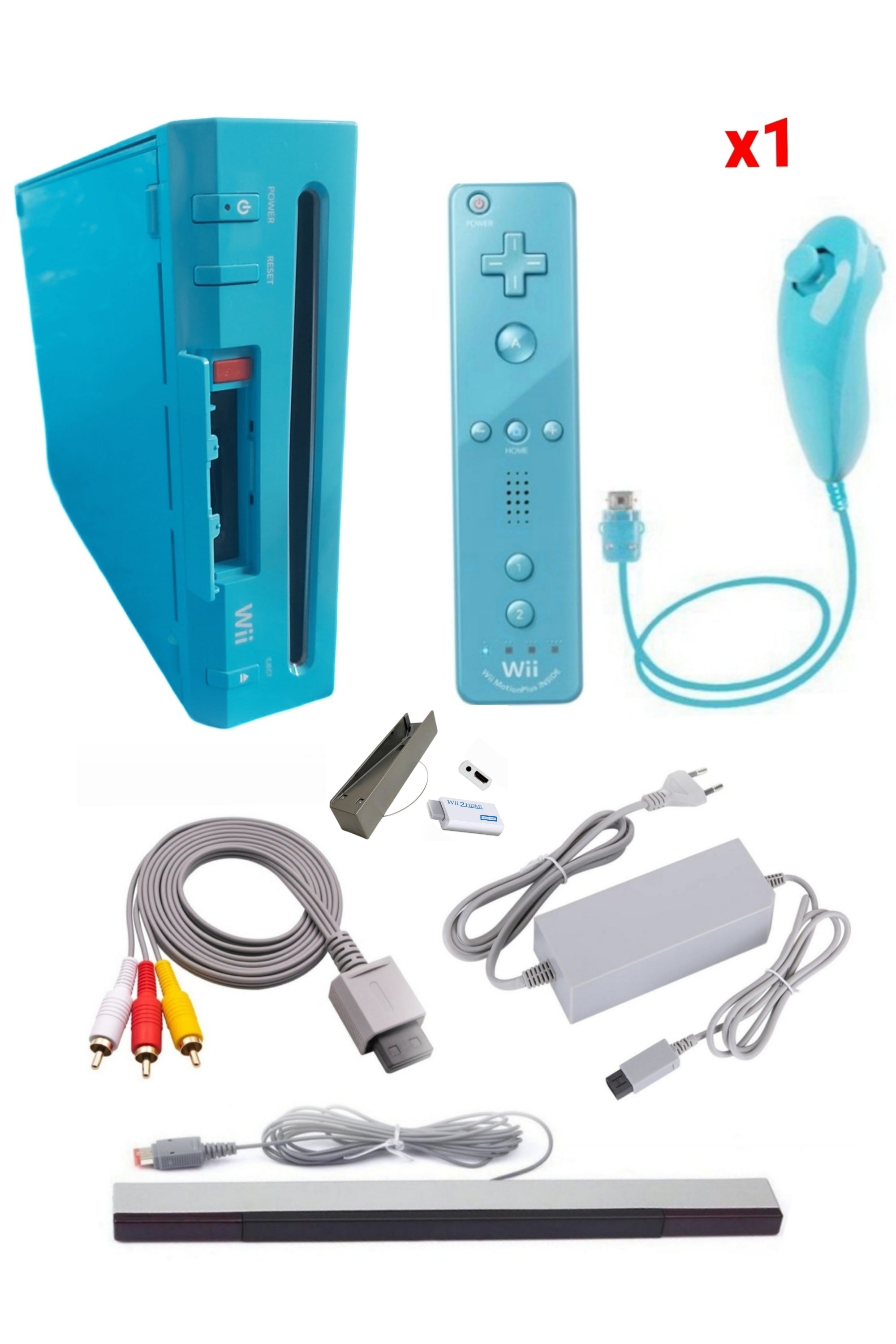 Console Nintendo WII BLEUE (Non Rétro-compatible Gamecube)
