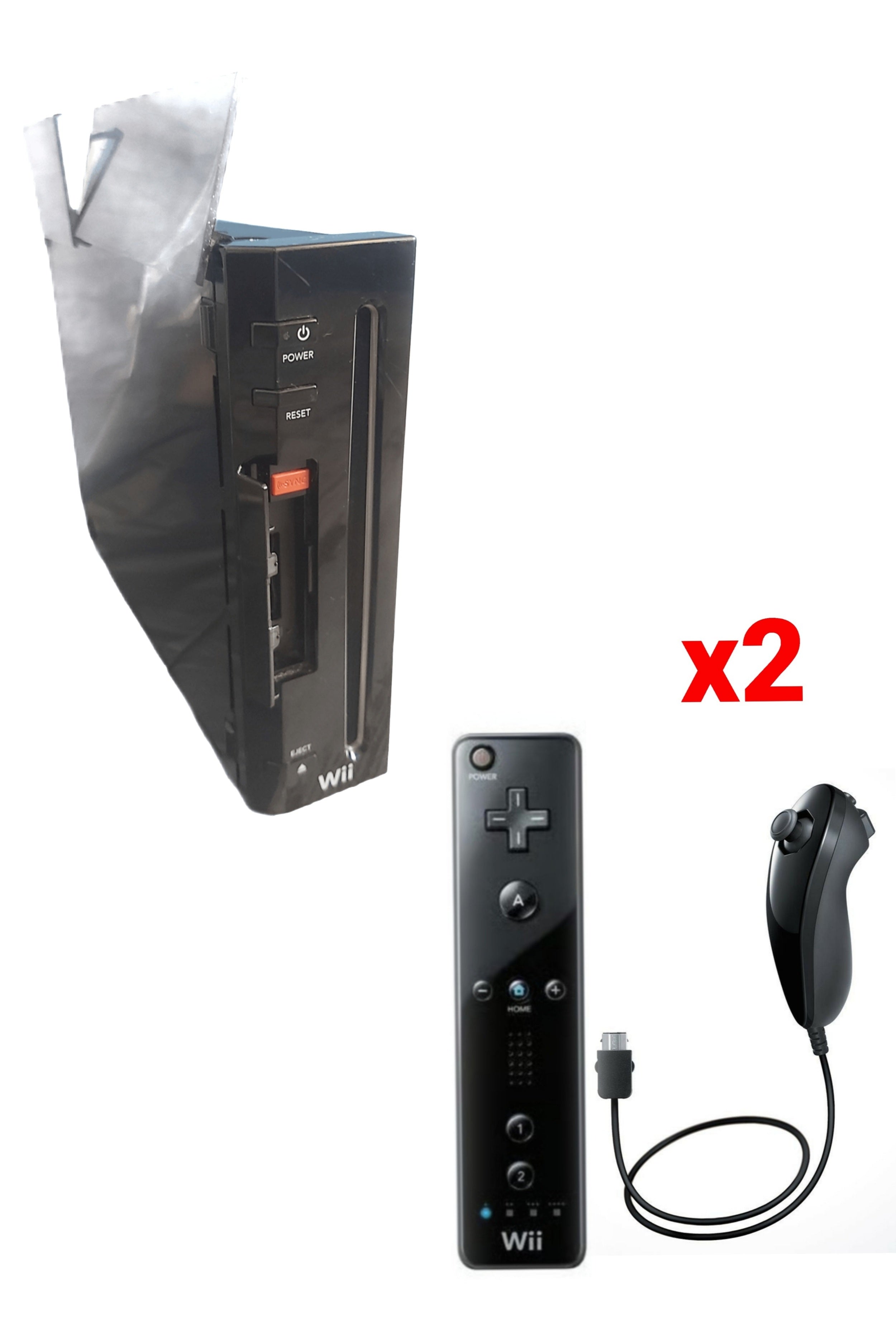 Console Nintendo WII NOIRE (Version rétro-compatible Gamecube)