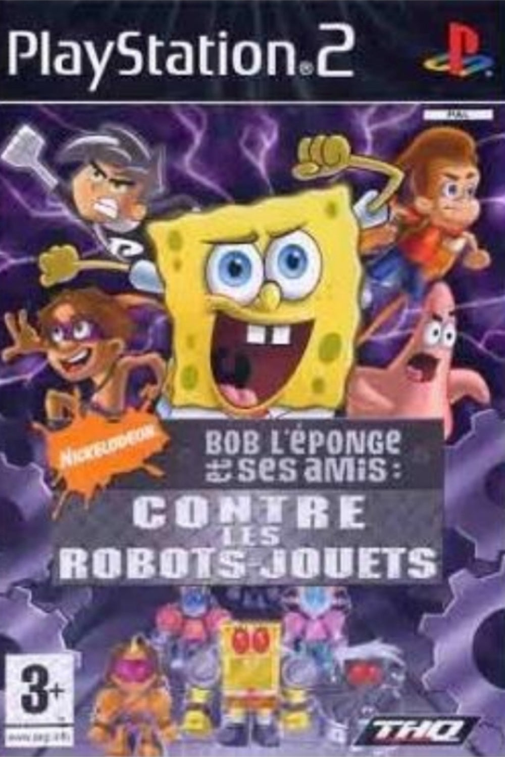 Jeu PS2 - BOB L'ÉPONGE ET SES AMIS : CONTRE LES ROBOTS-JOUETS