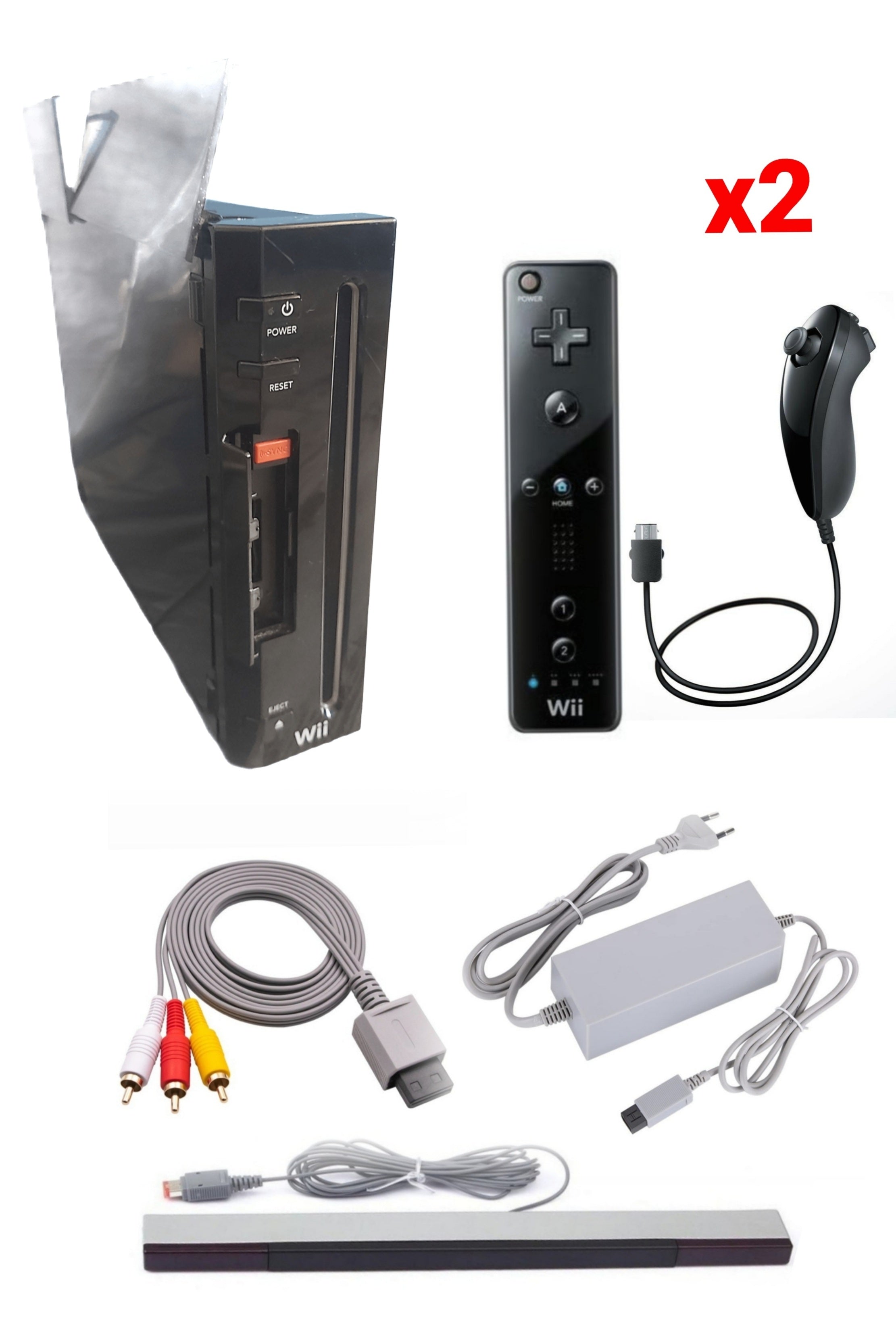 Console Nintendo WII NOIRE (Version rétro-compatible Gamecube)