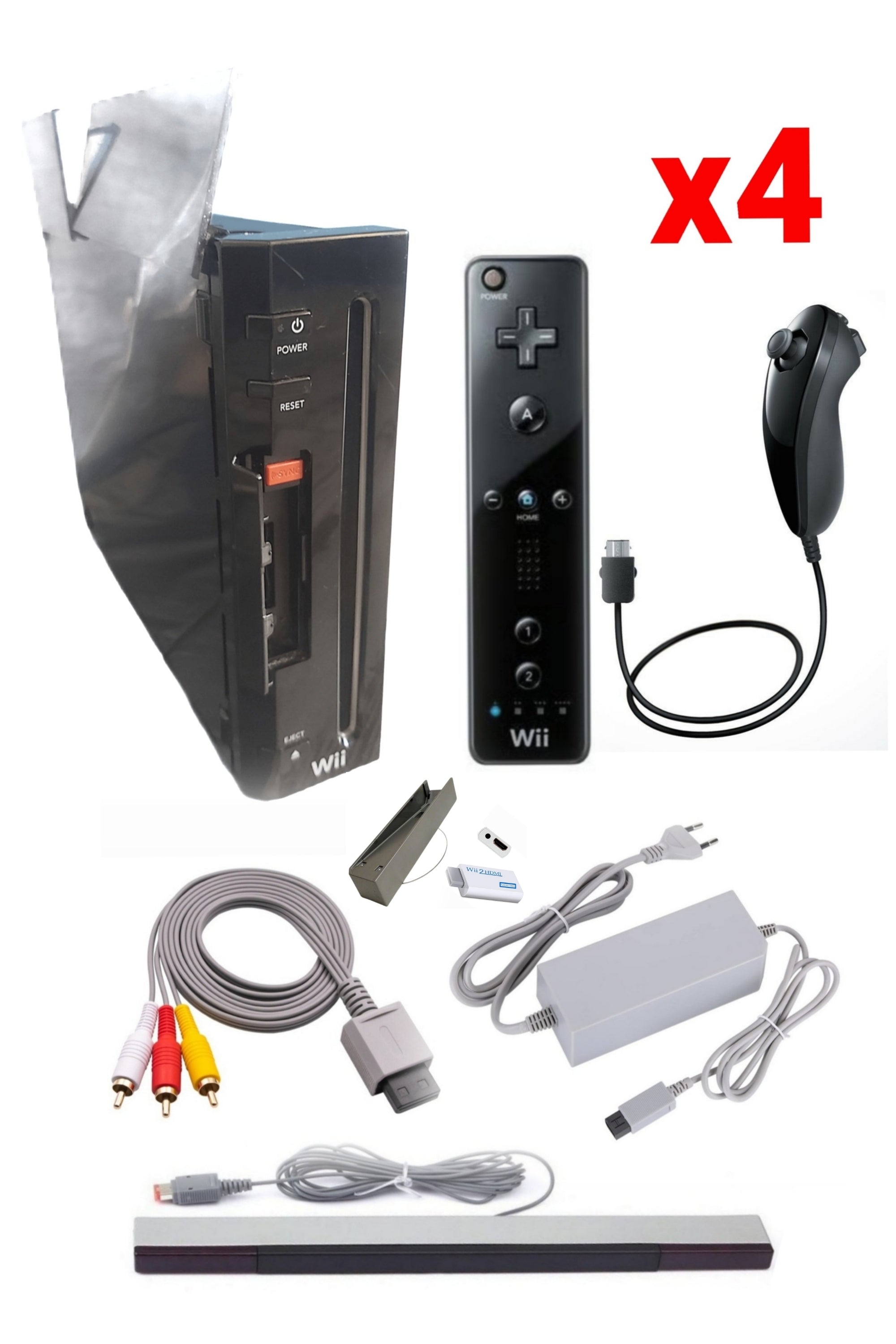 Console Nintendo WII NOIRE (Version rétro-compatible Gamecube)