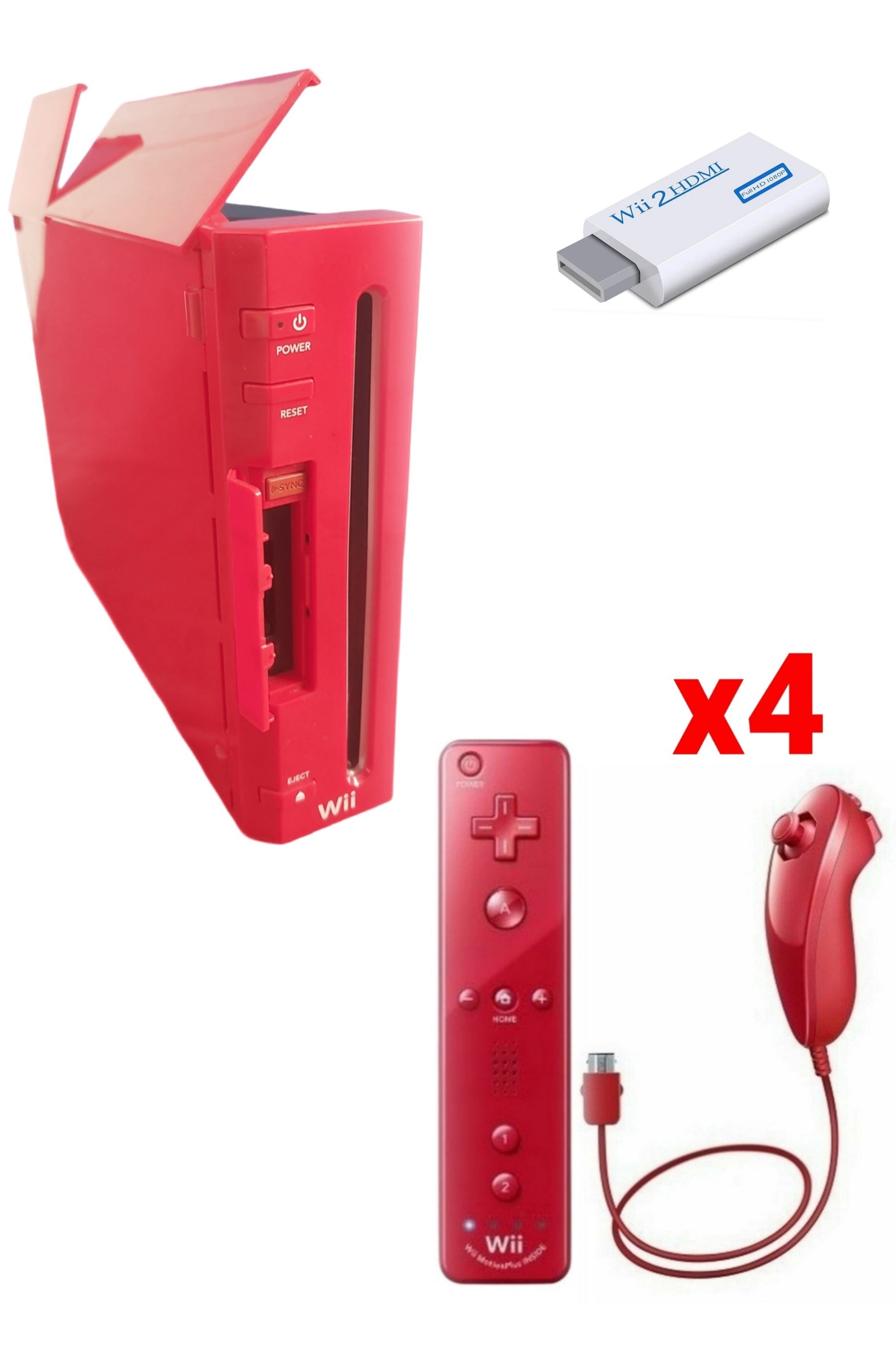 Console Nintendo WII ROUGE (Rétro-compatible Gamecube)