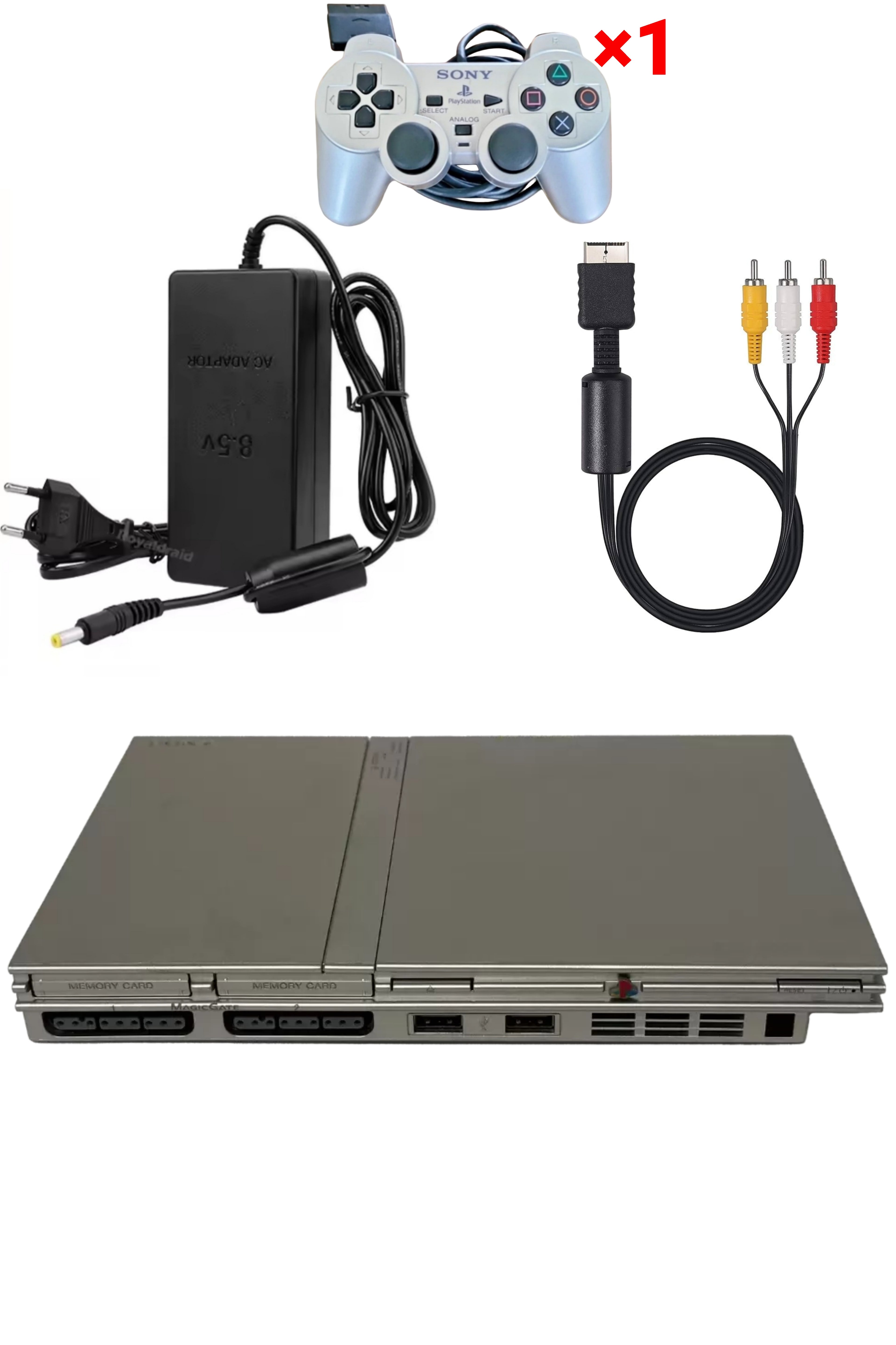 Console PlayStation 2 (PS2) SLIM Grise (Silver)