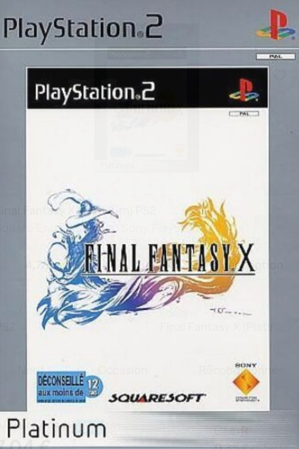 Jeu PS2 - FINAL FANTASY X (Platinum)