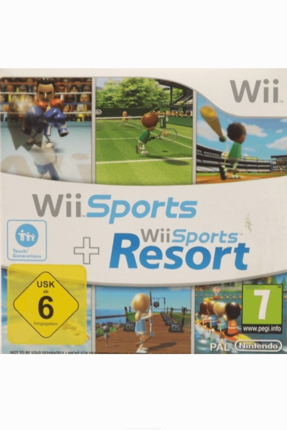 Jeu Wii - WII SPORTS + RESORT (Jaquette Carrée)