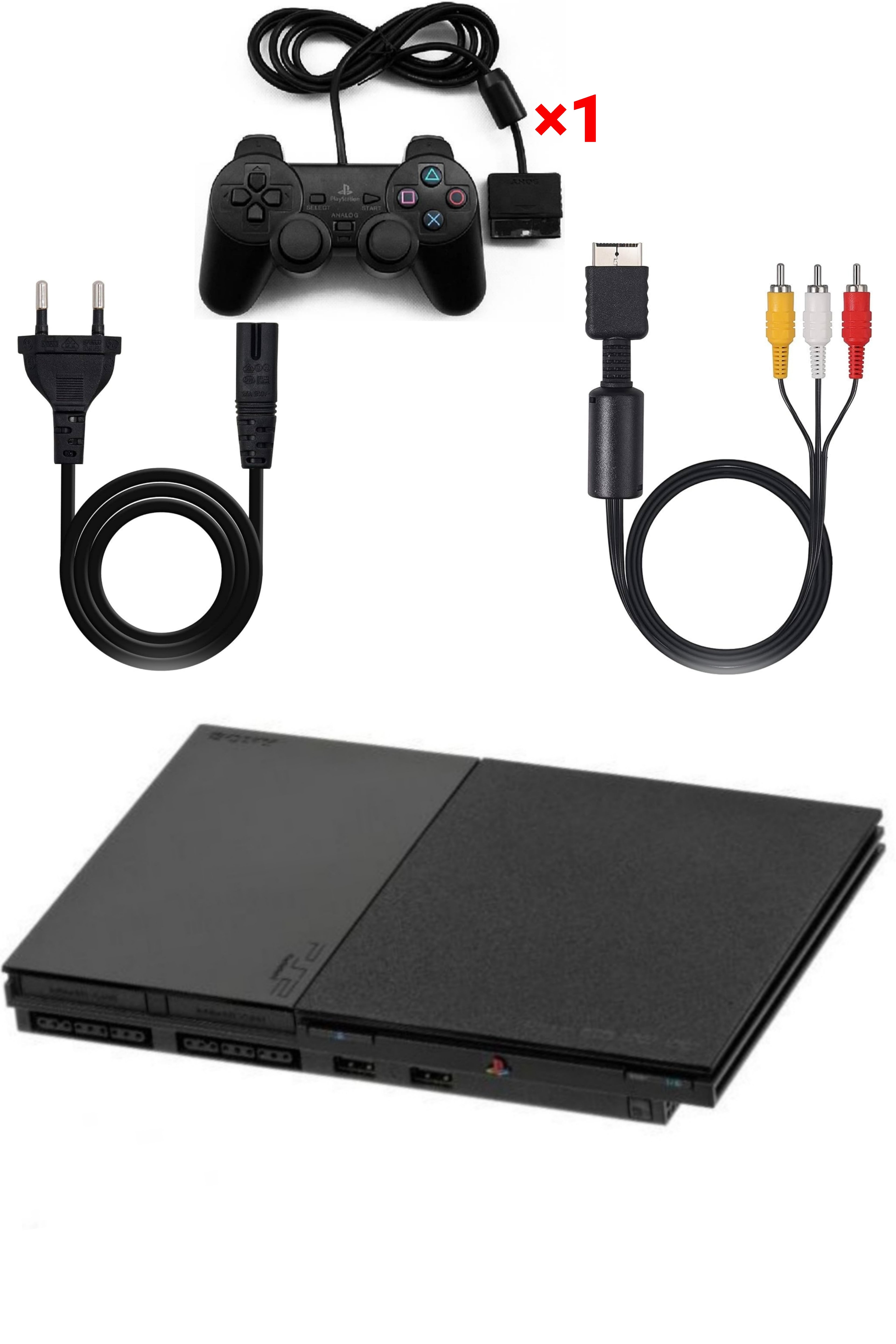 Console PlayStation 2 (PS2) SLIM Noire SATIN (V.2•90000)