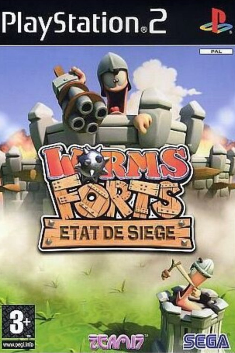 Jeu PS2 - WORMS FORTS : ÉTAT DE SIÈGE