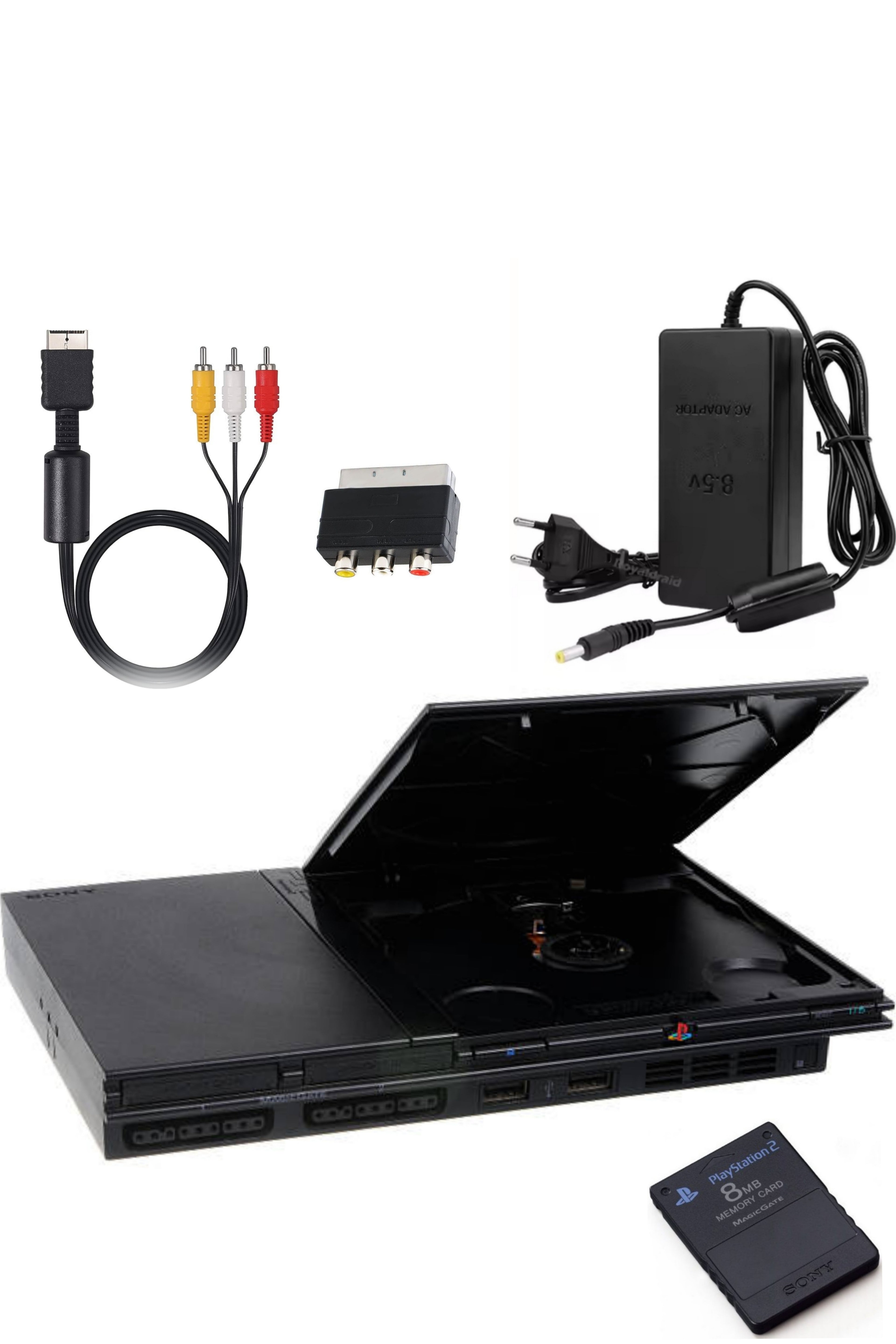 Console PlayStation 2 (PS2) SLIM Noire MAT (V.1)