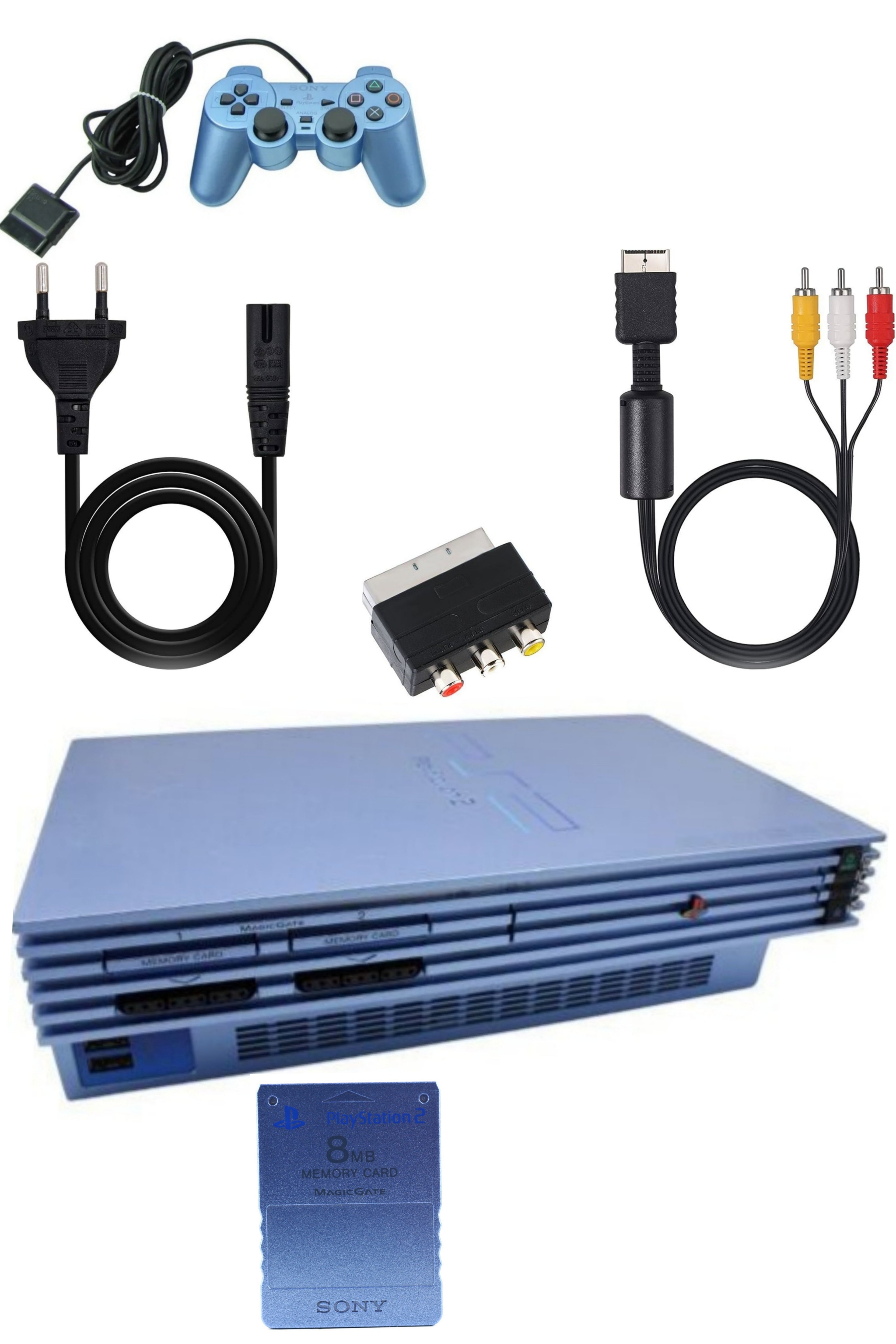 Console PlayStation 2 (PS2) FAT AQUA BLUE