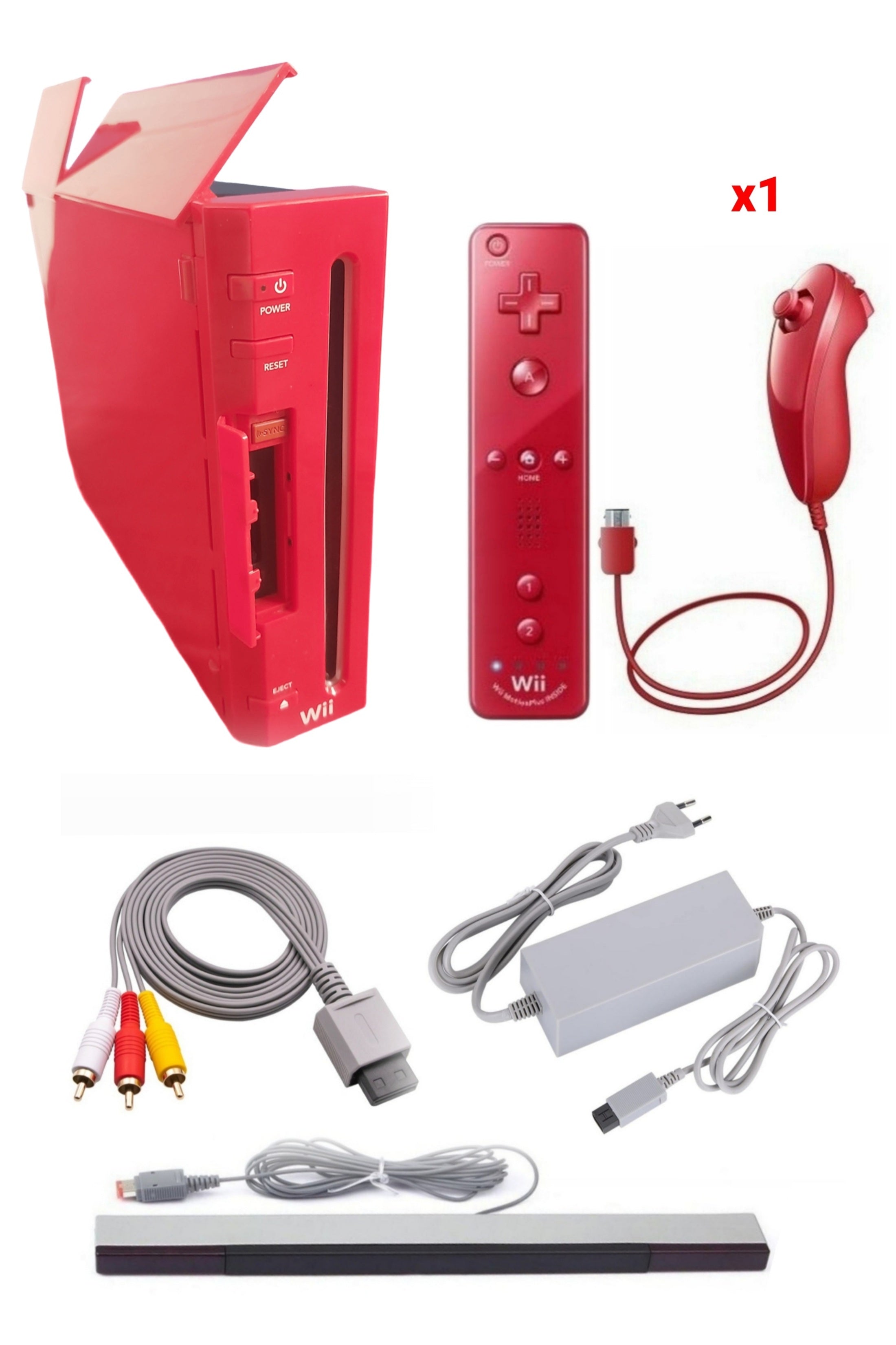 Console Nintendo WII ROUGE (Rétro-compatible Gamecube)