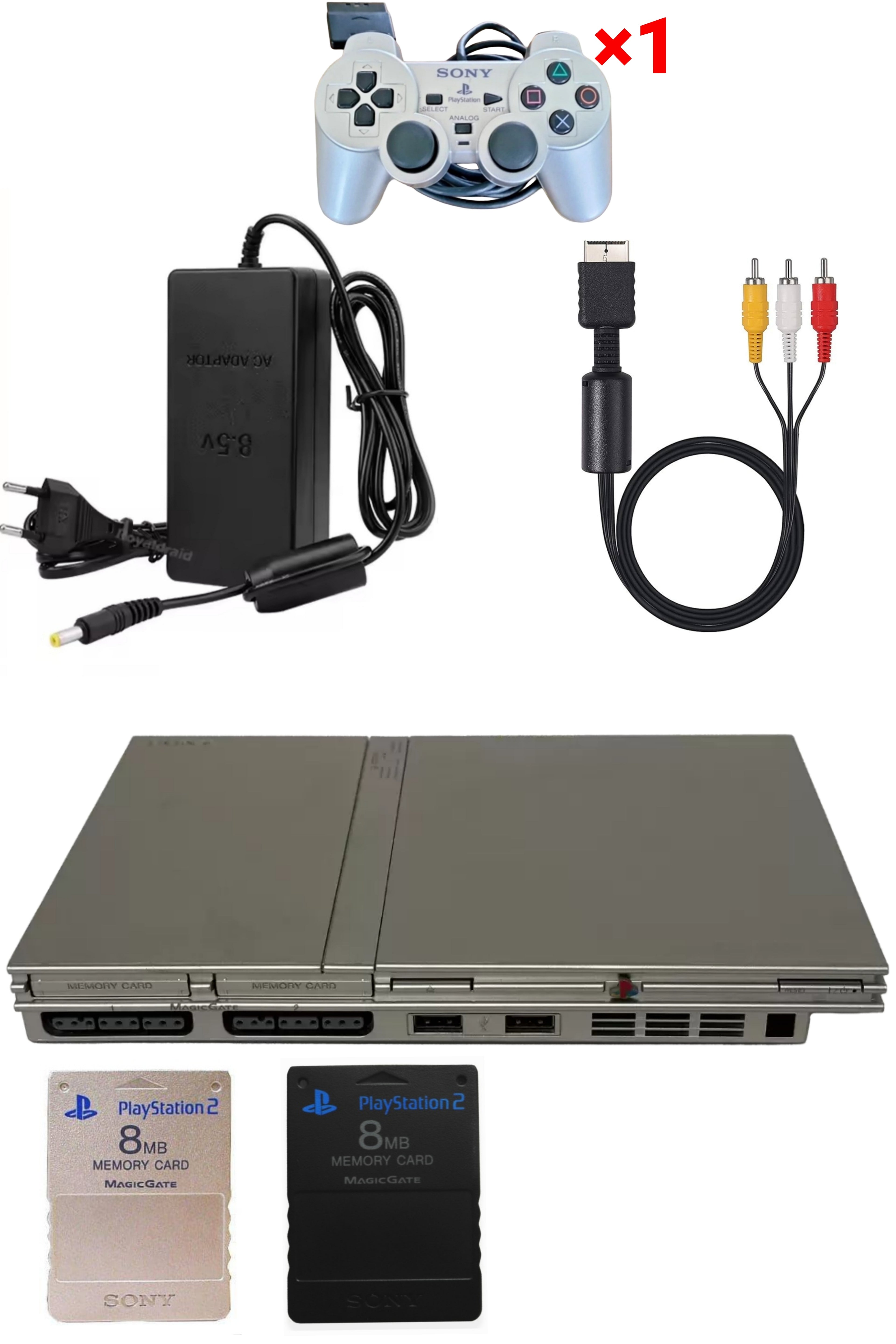 Console PlayStation 2 (PS2) SLIM Grise (Silver)