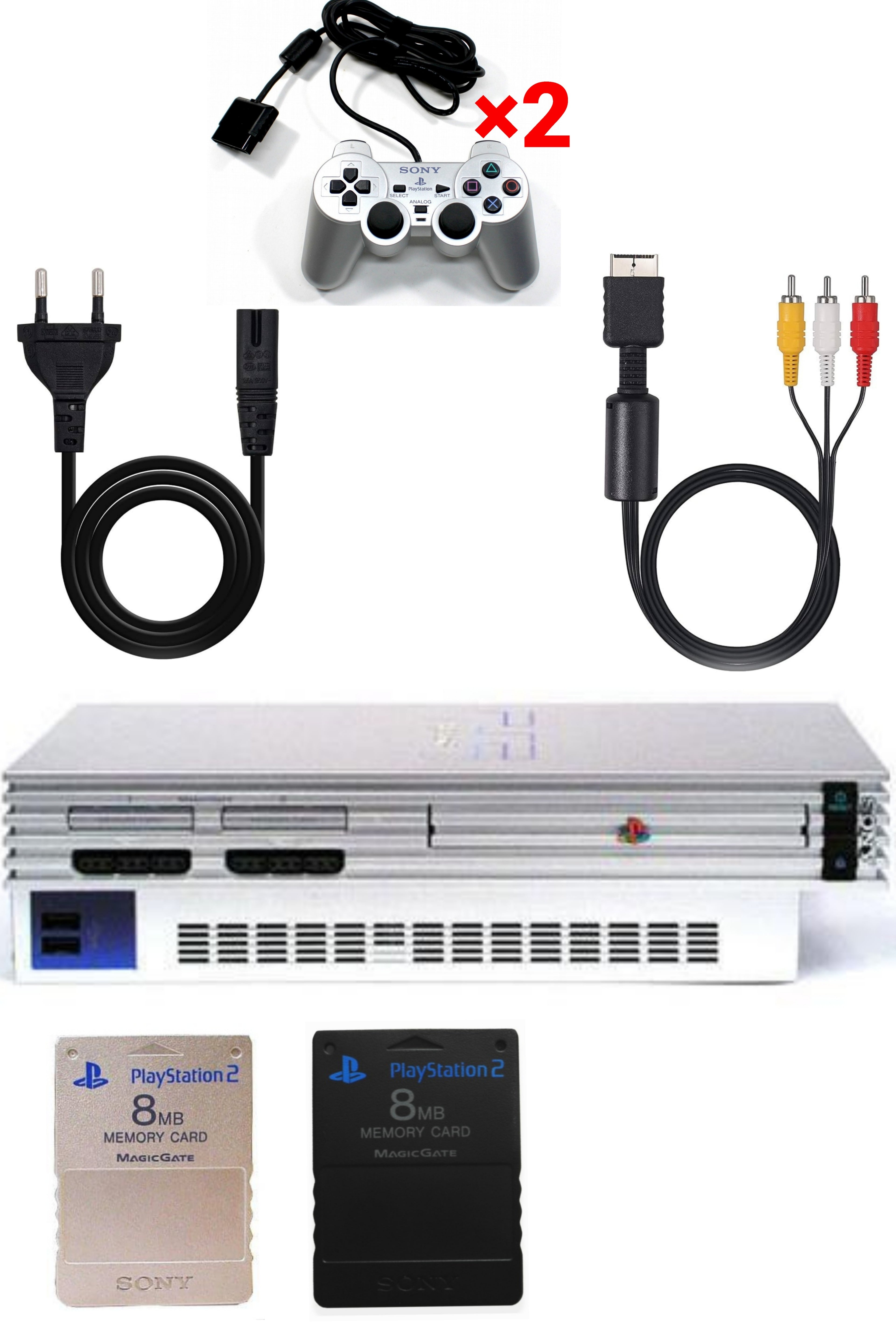 Console PlayStation 2 (PS2) FAT Grise (Silver)
