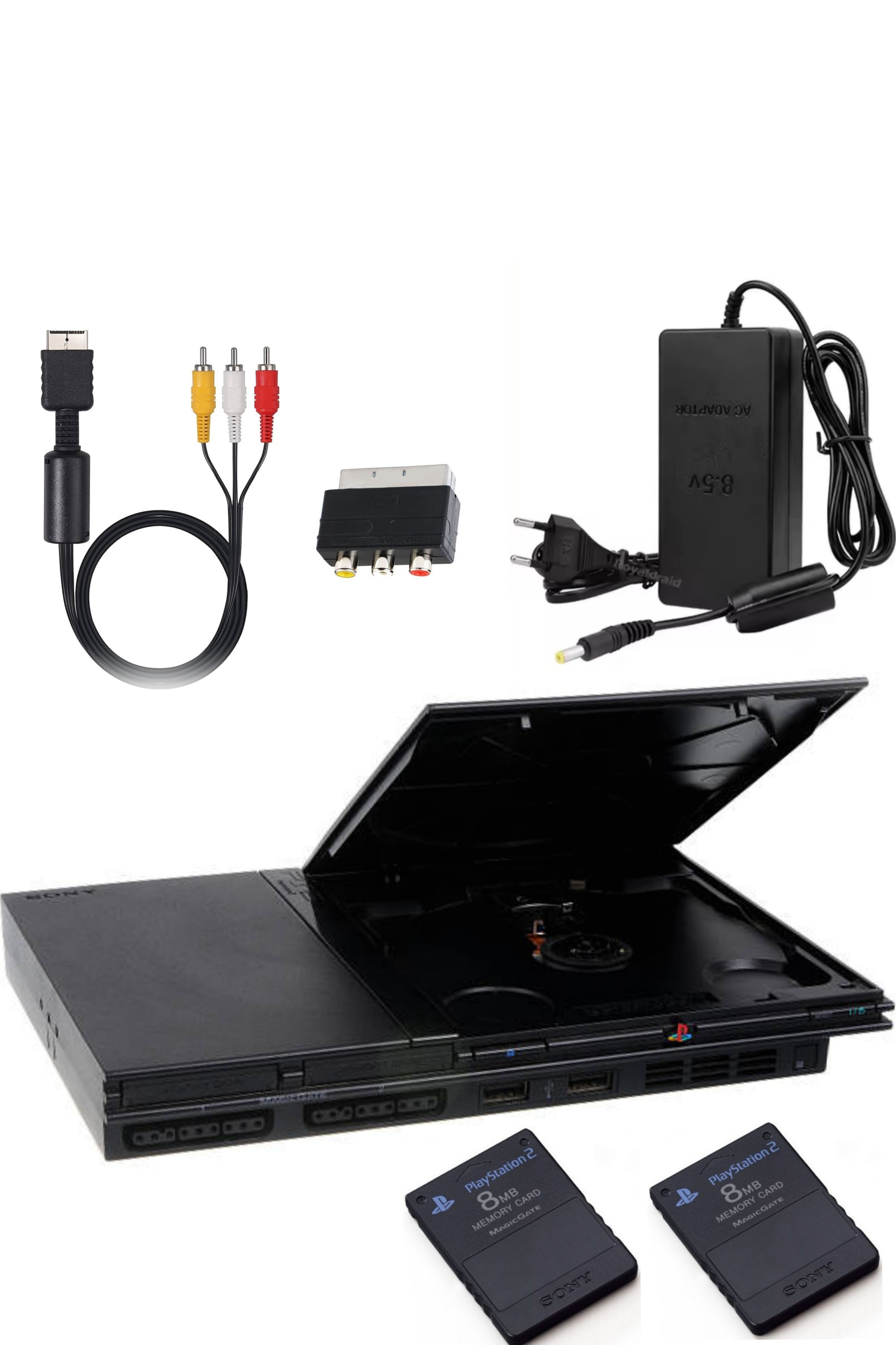 Console PlayStation 2 (PS2) SLIM Noire MAT (V.1)