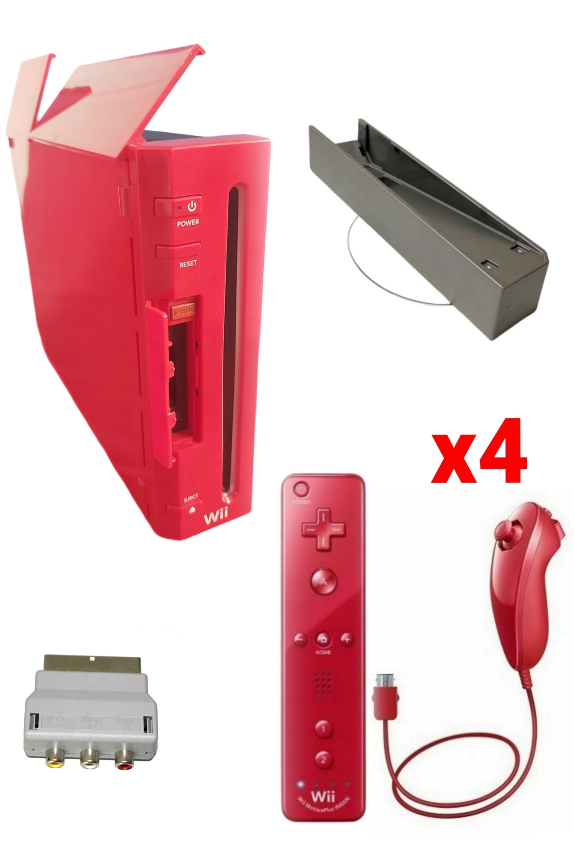 Console Nintendo WII ROUGE (Rétro-compatible Gamecube)