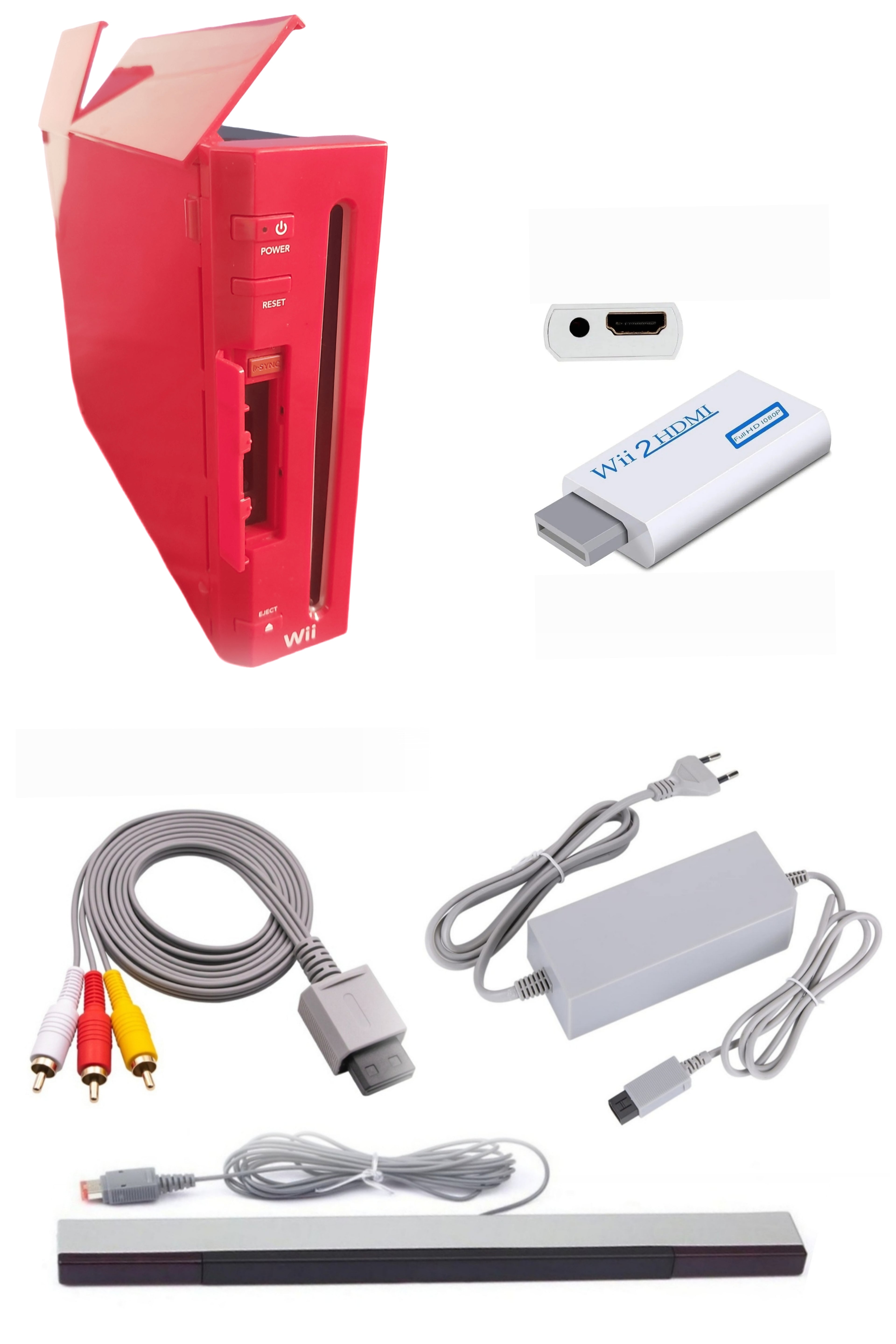 Console Nintendo WII ROUGE (Rétro-compatible Gamecube)