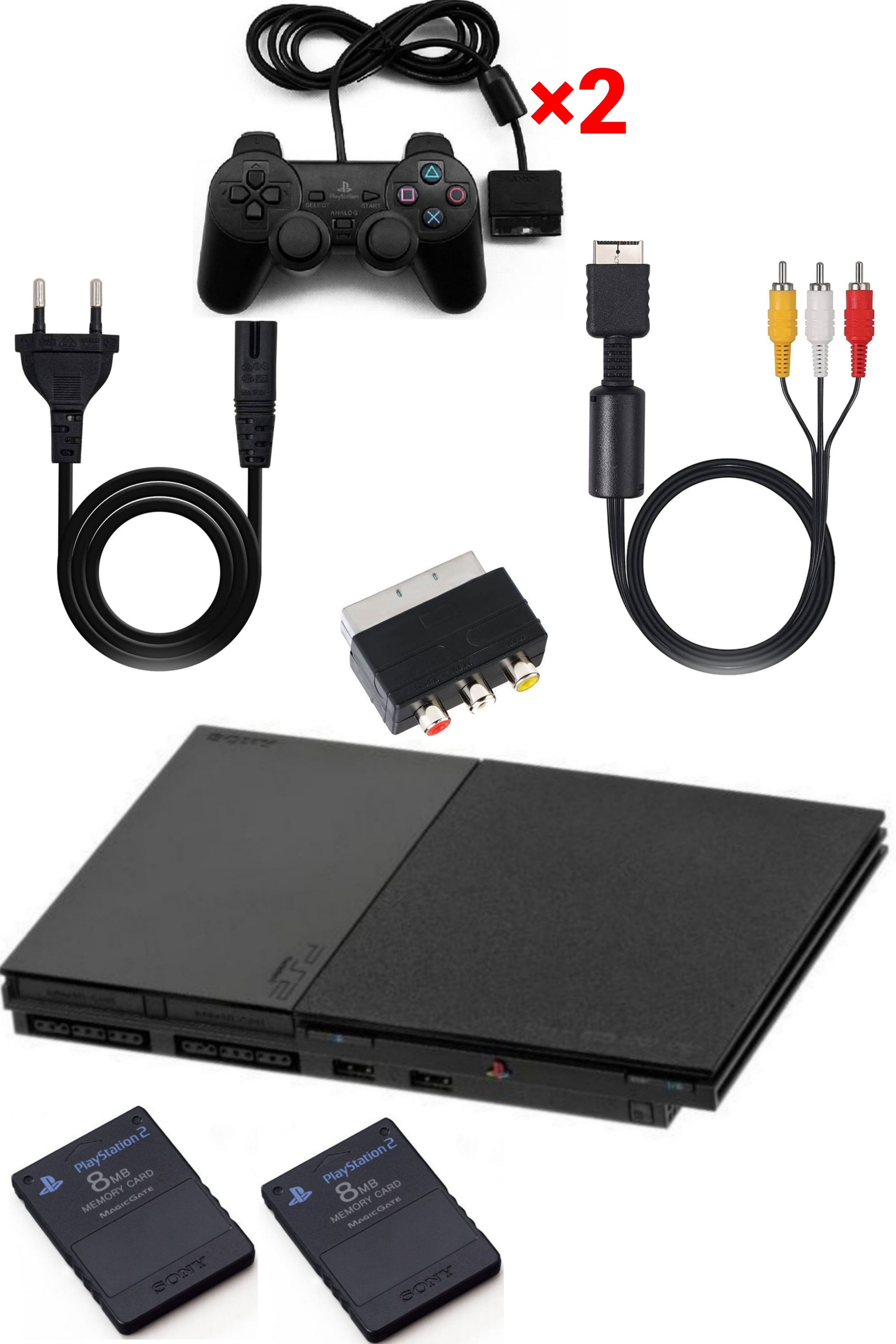 Console PlayStation 2 (PS2) SLIM Noire SATIN (V.2•90000)