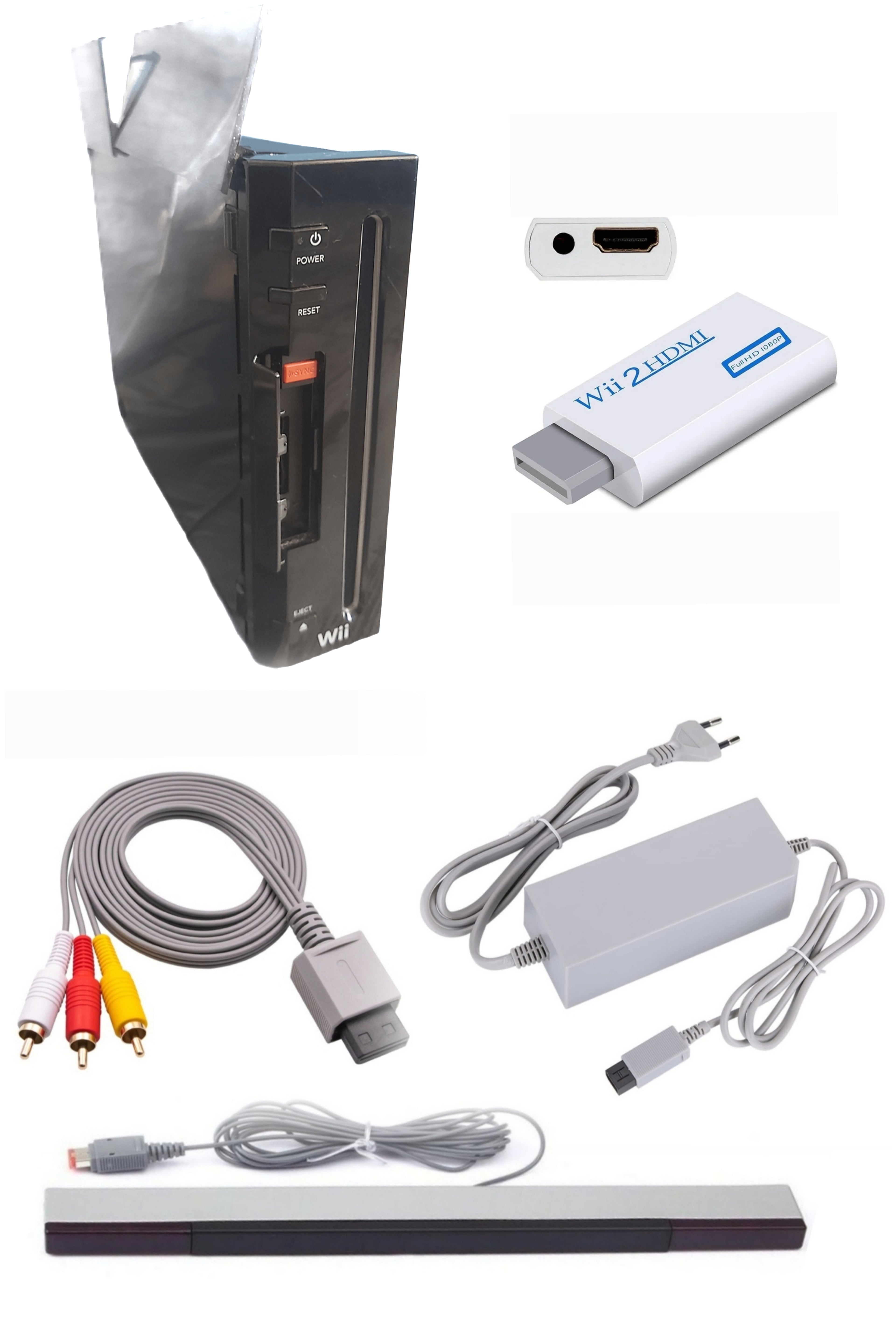 Console Nintendo WII NOIRE (Version rétro-compatible Gamecube)
