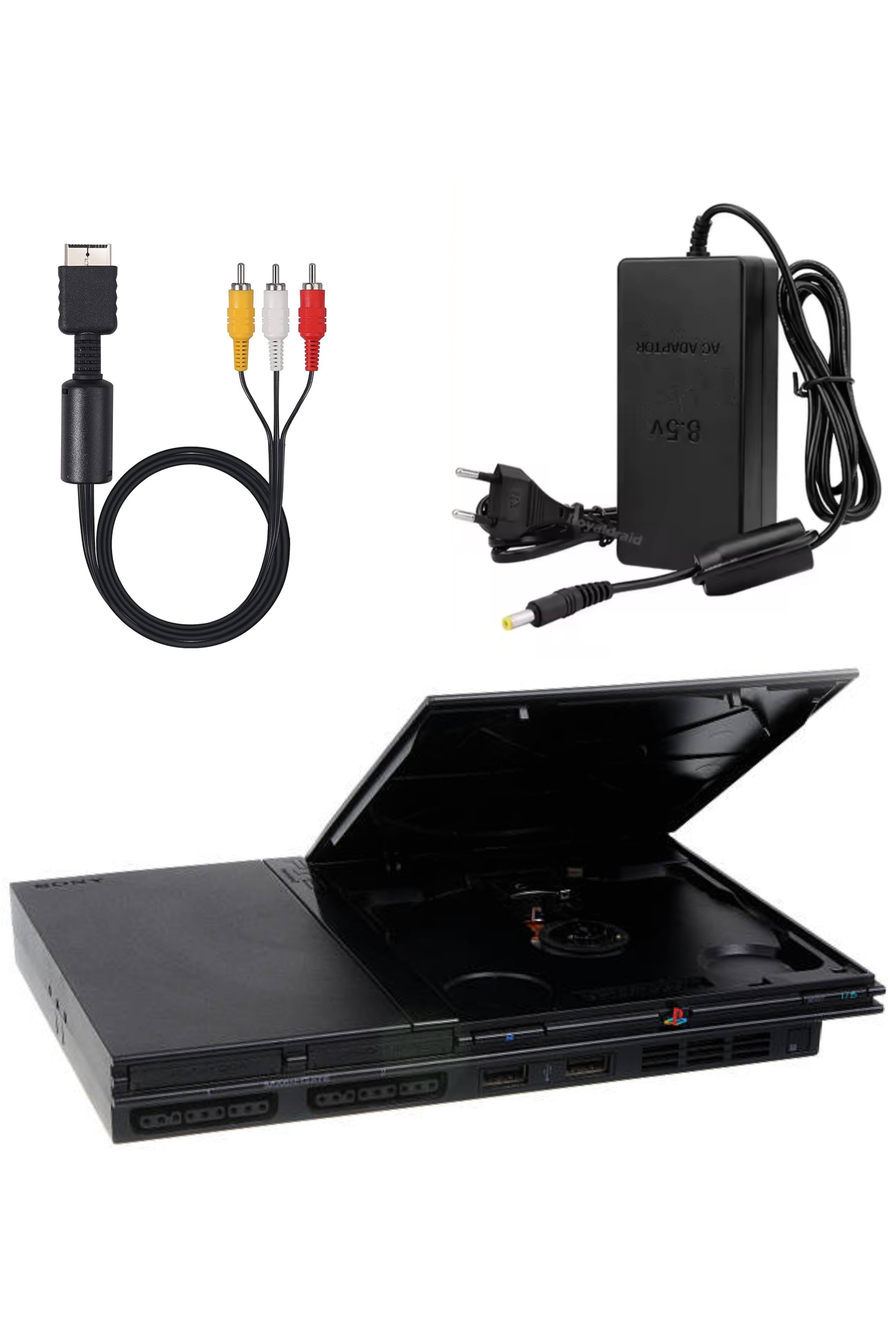 Console PlayStation 2 (PS2) SLIM Noire MAT (V.1)