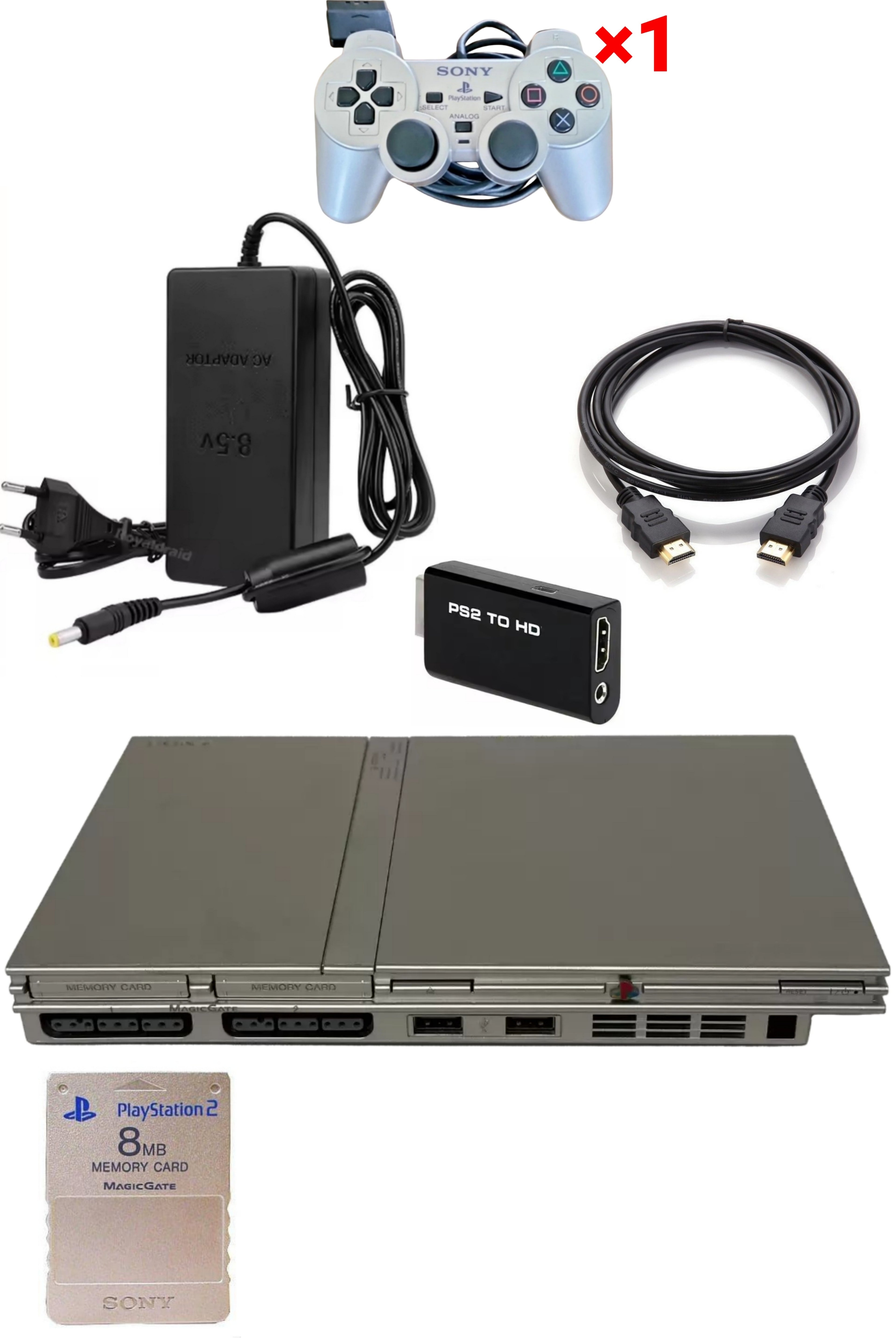 Console PlayStation 2 (PS2) SLIM Grise (Silver)
