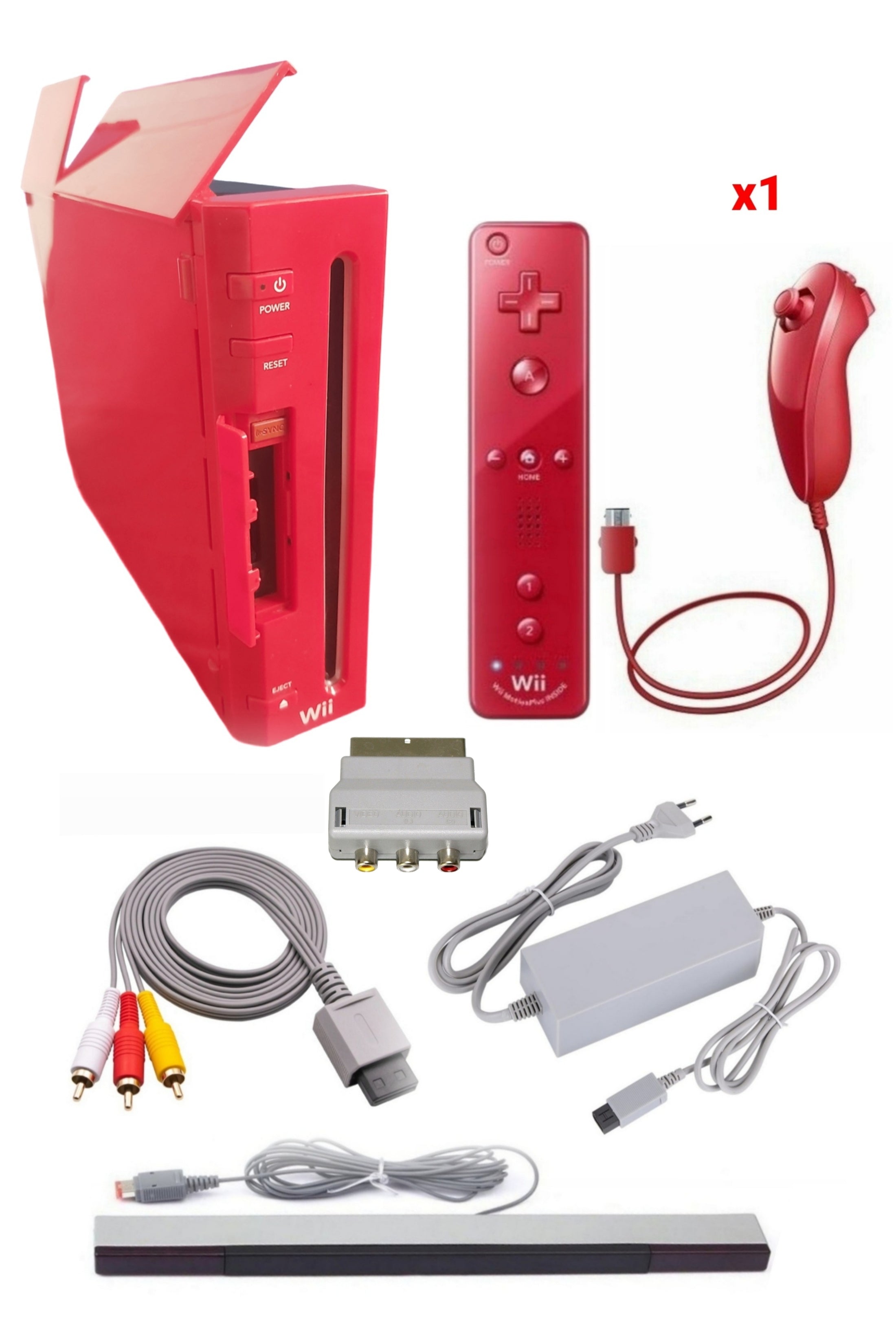 Console Nintendo WII ROUGE (Rétro-compatible Gamecube)