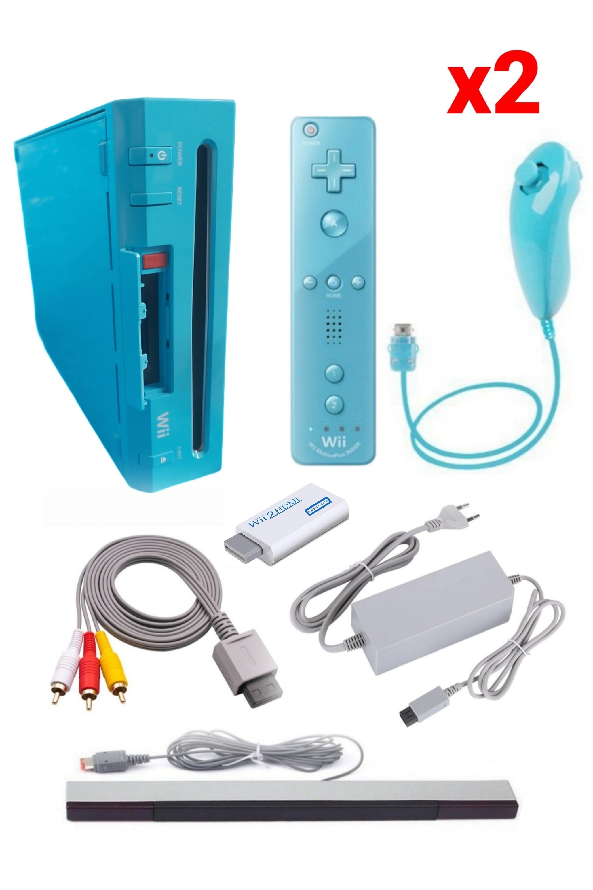 Console Nintendo WII BLEUE (Non Rétro-compatible Gamecube)