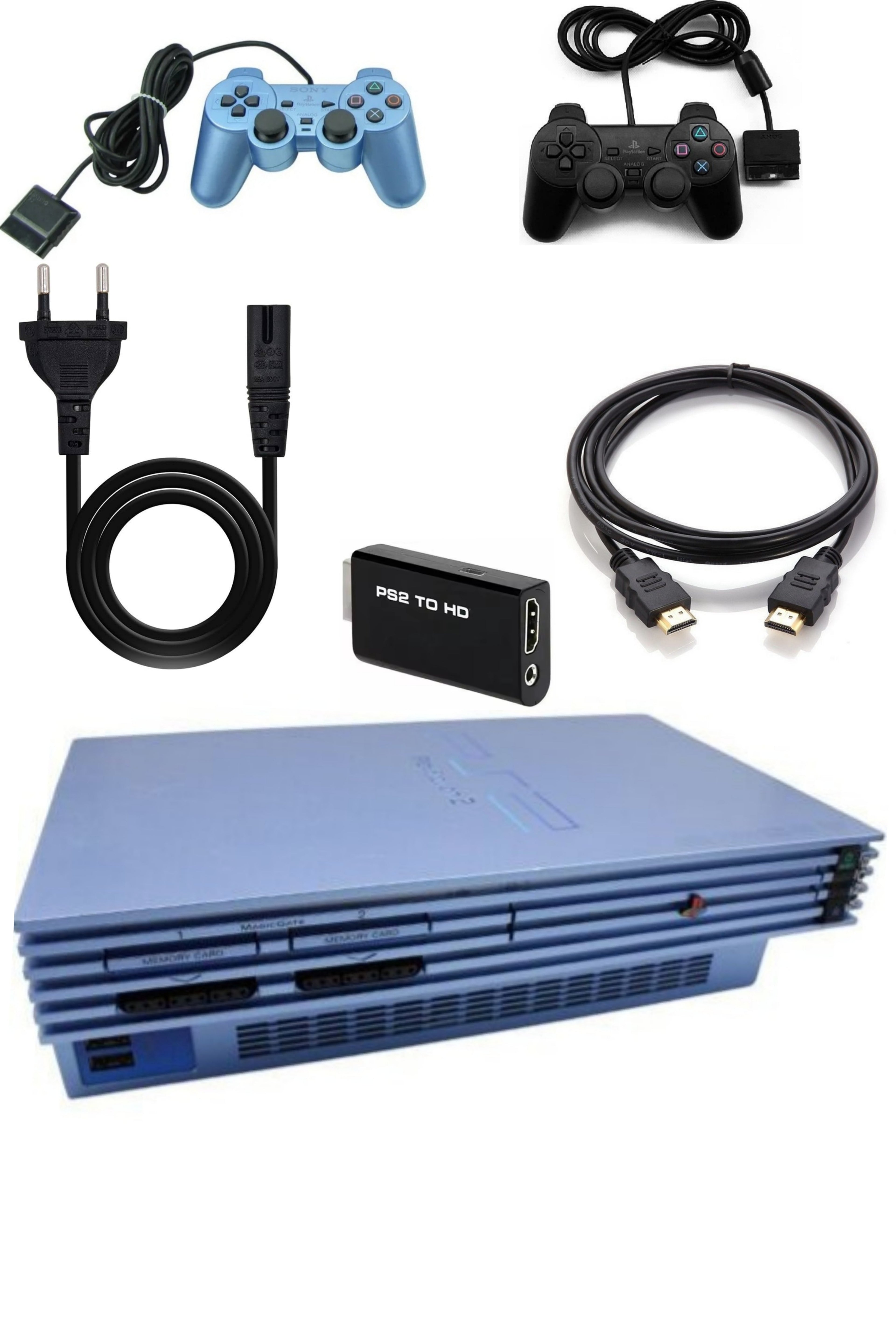Console PlayStation 2 (PS2) FAT AQUA BLUE